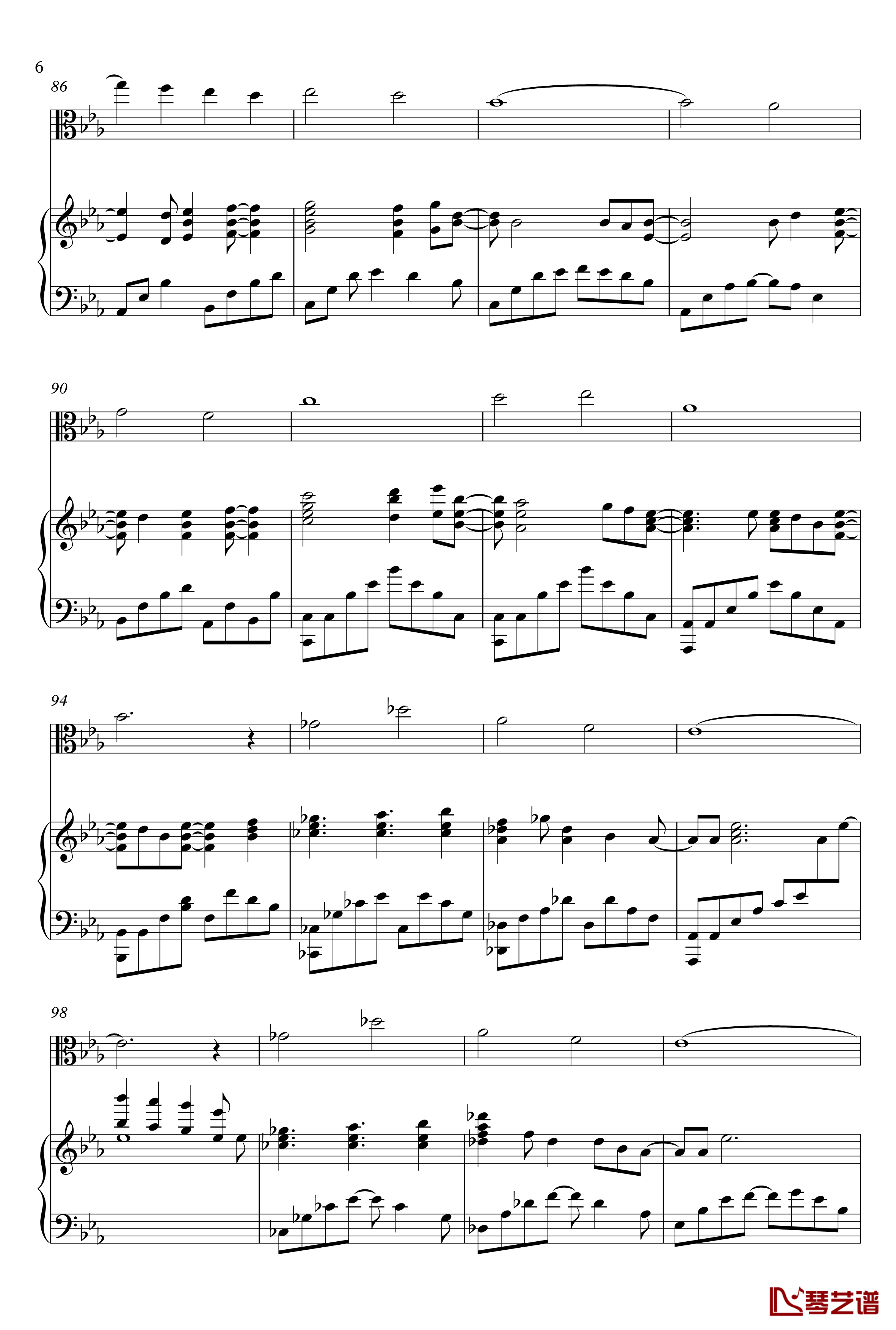 Brave Song钢琴谱-Angel Beats! ED-Animenz-piano + viola6