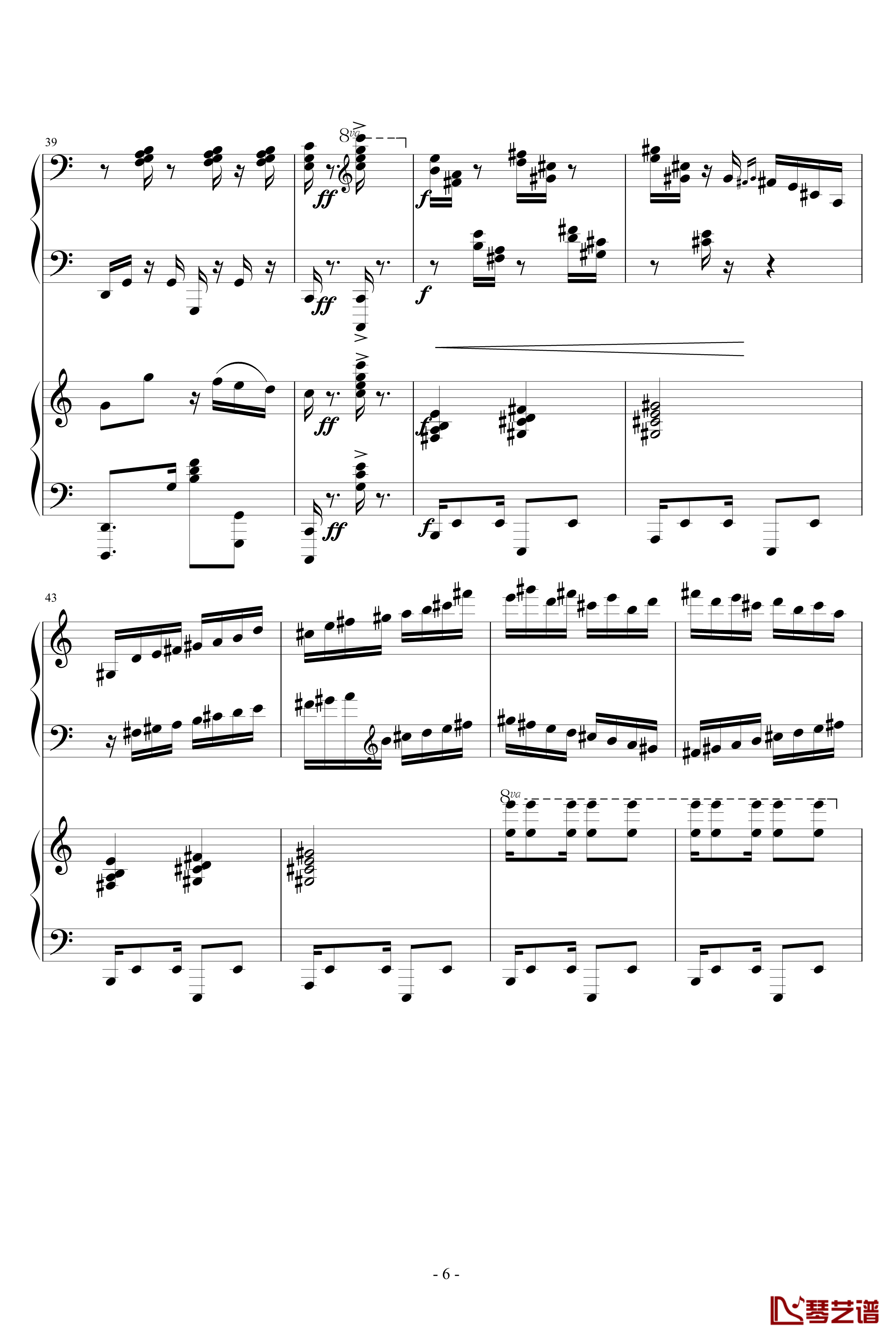 爵士双钢琴奏鸣曲第三乐章钢琴谱-米约6