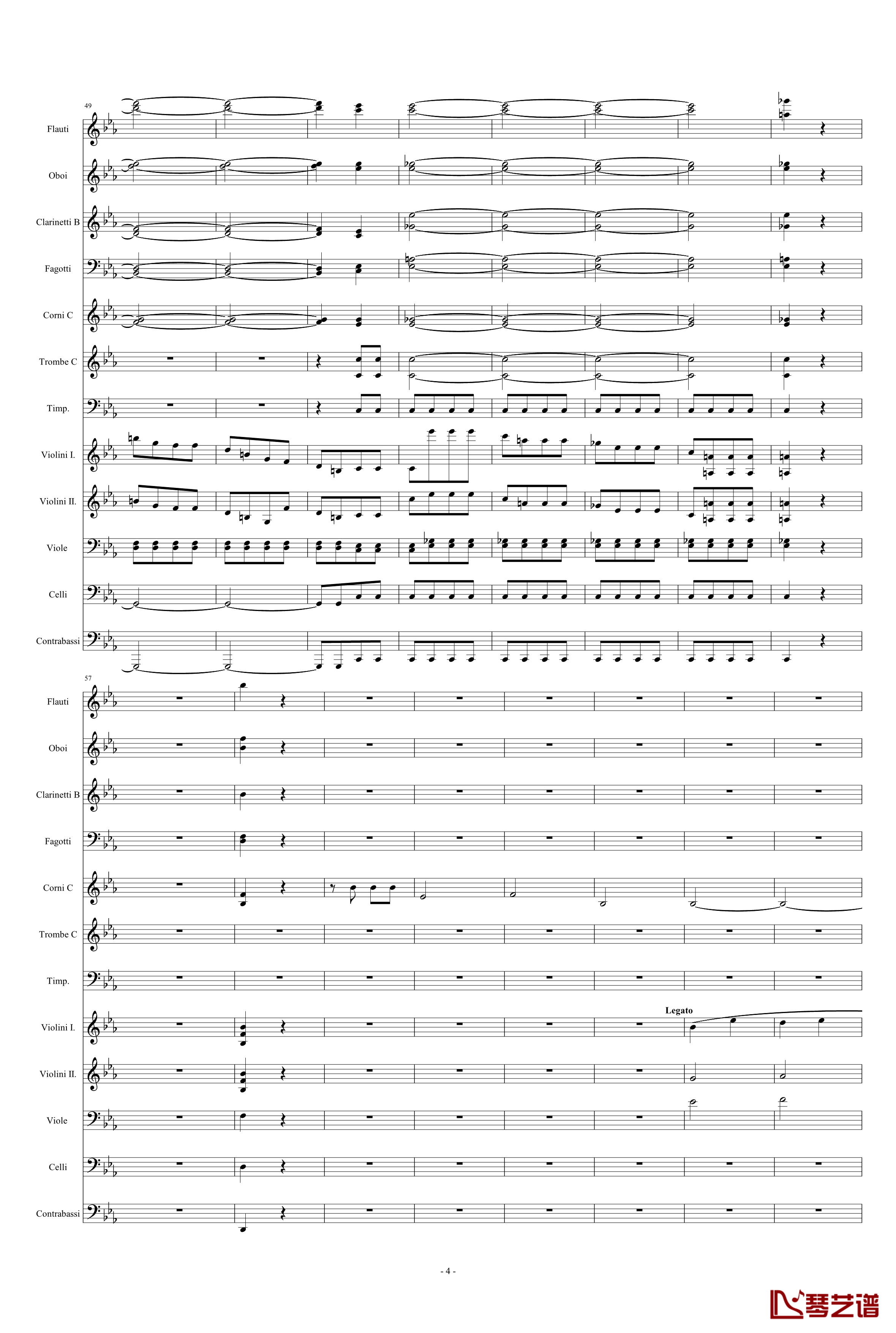 命运交响曲钢琴谱-潦草-贝多芬-beethoven4