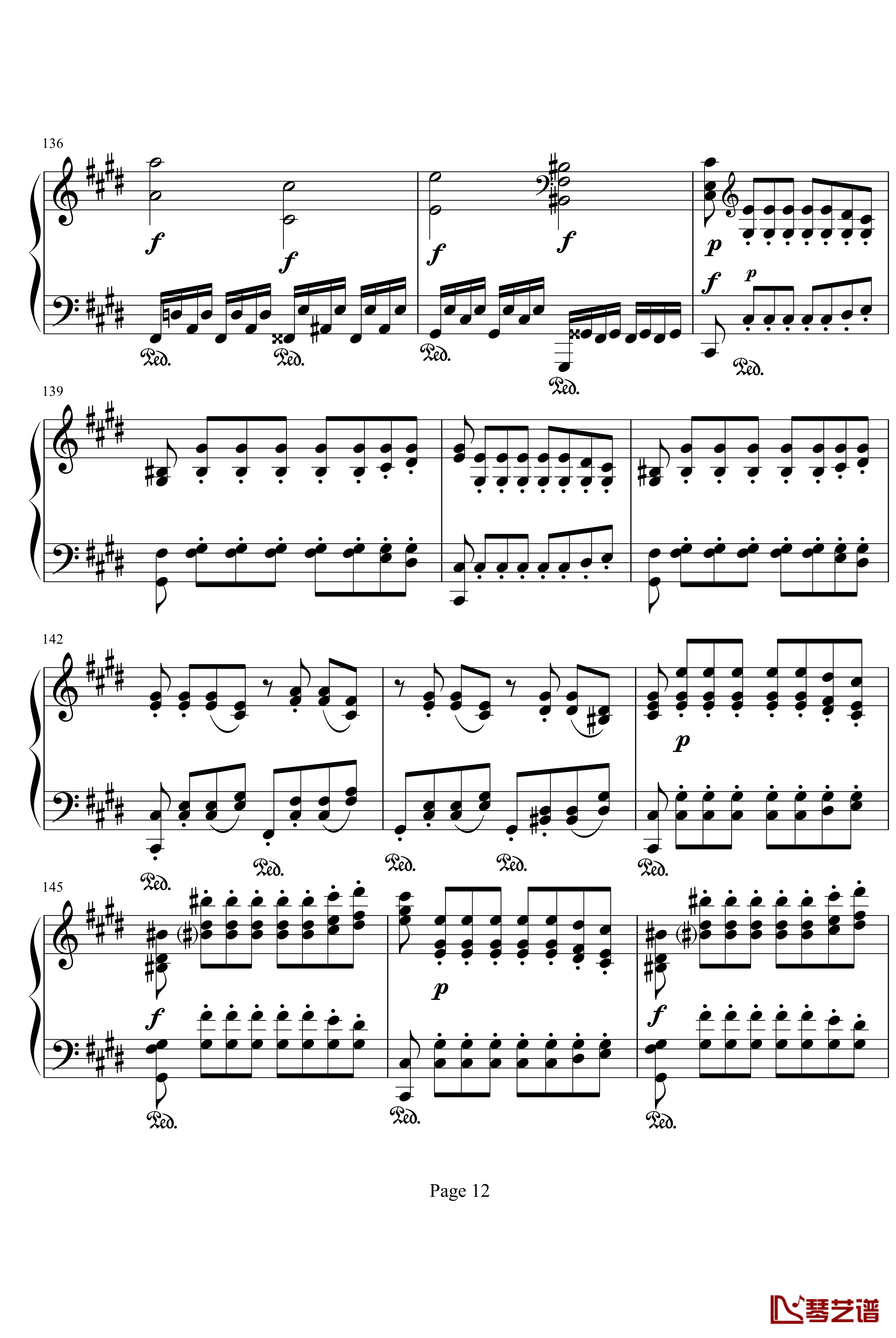 月光奏鸣曲第三乐章钢琴谱-贝多芬-beethoven12