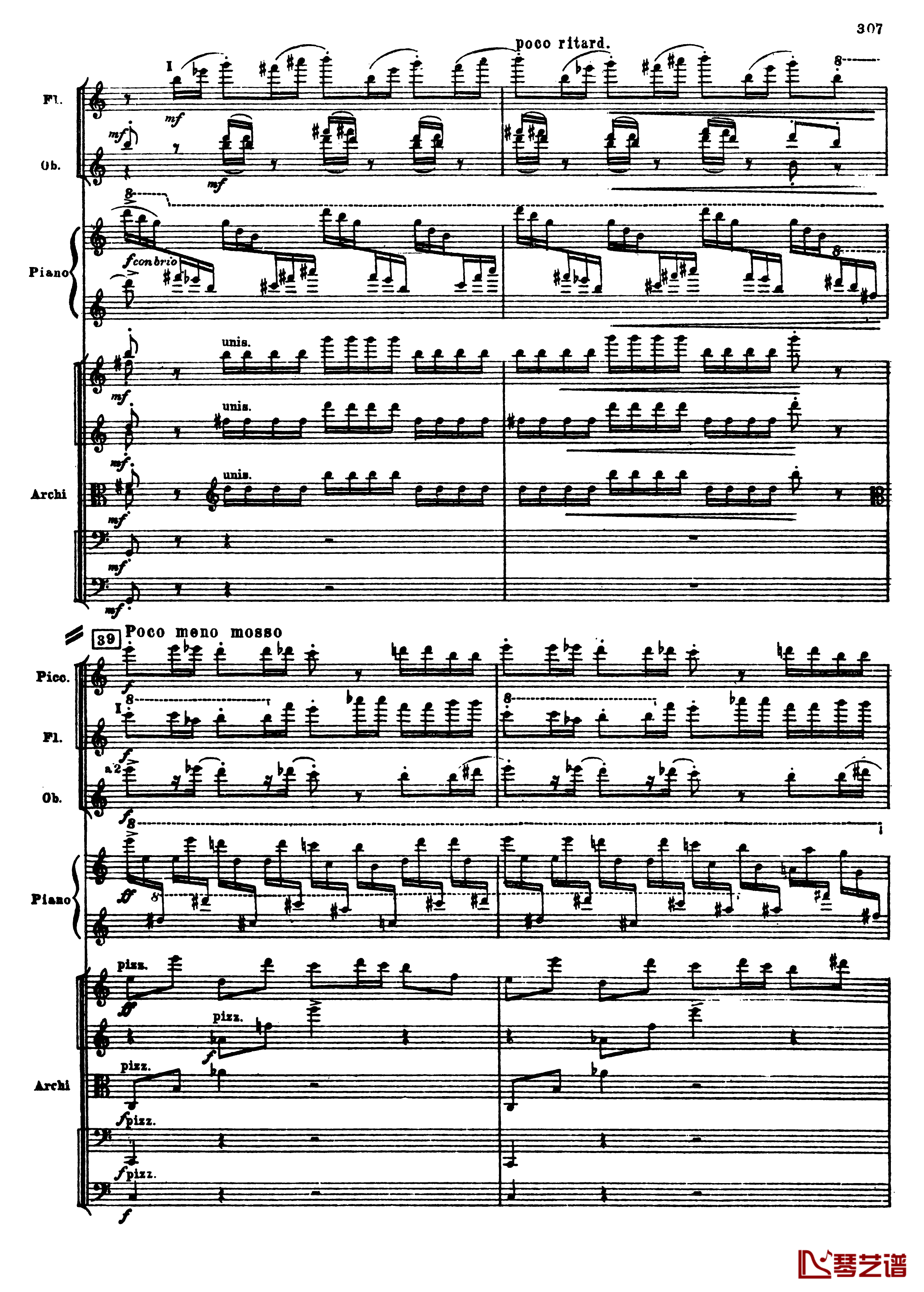 普罗科菲耶夫第三钢琴协奏曲钢琴谱-总谱-普罗科非耶夫39