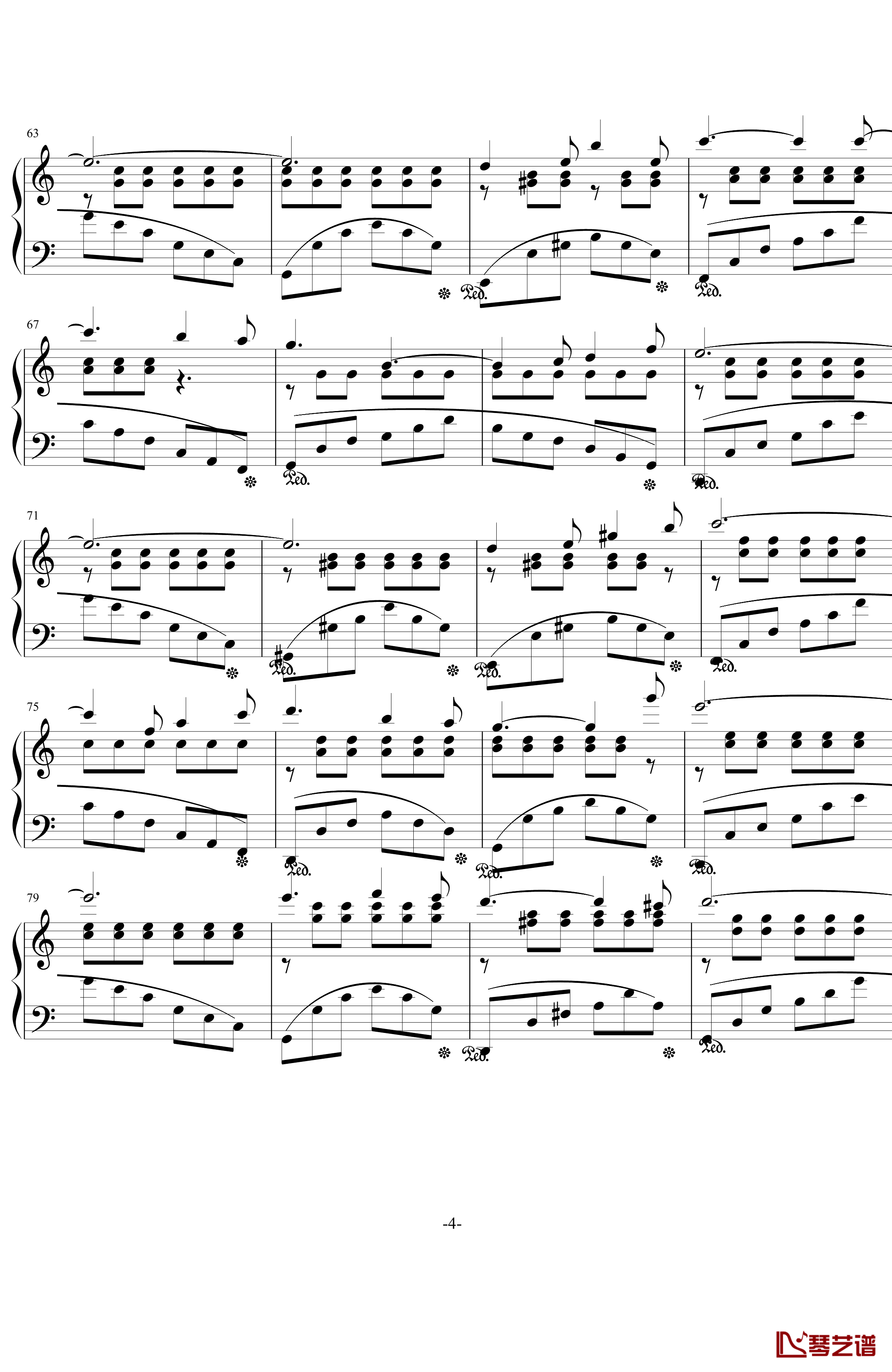 A小调谐谑曲钢琴谱-修改版-.伊dên-H104