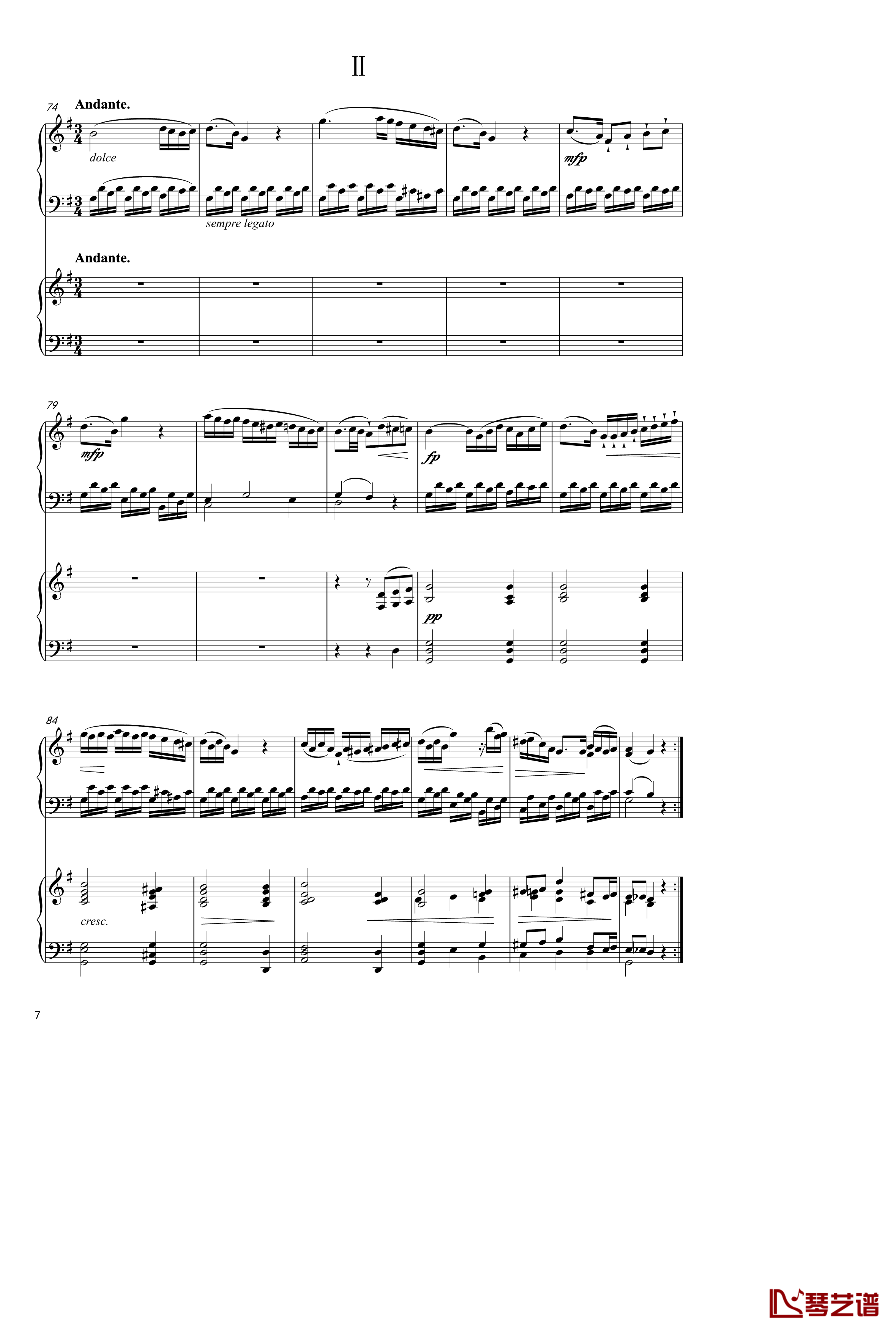 Sonata In C Major, K 545钢琴谱-双钢琴-莫扎特7