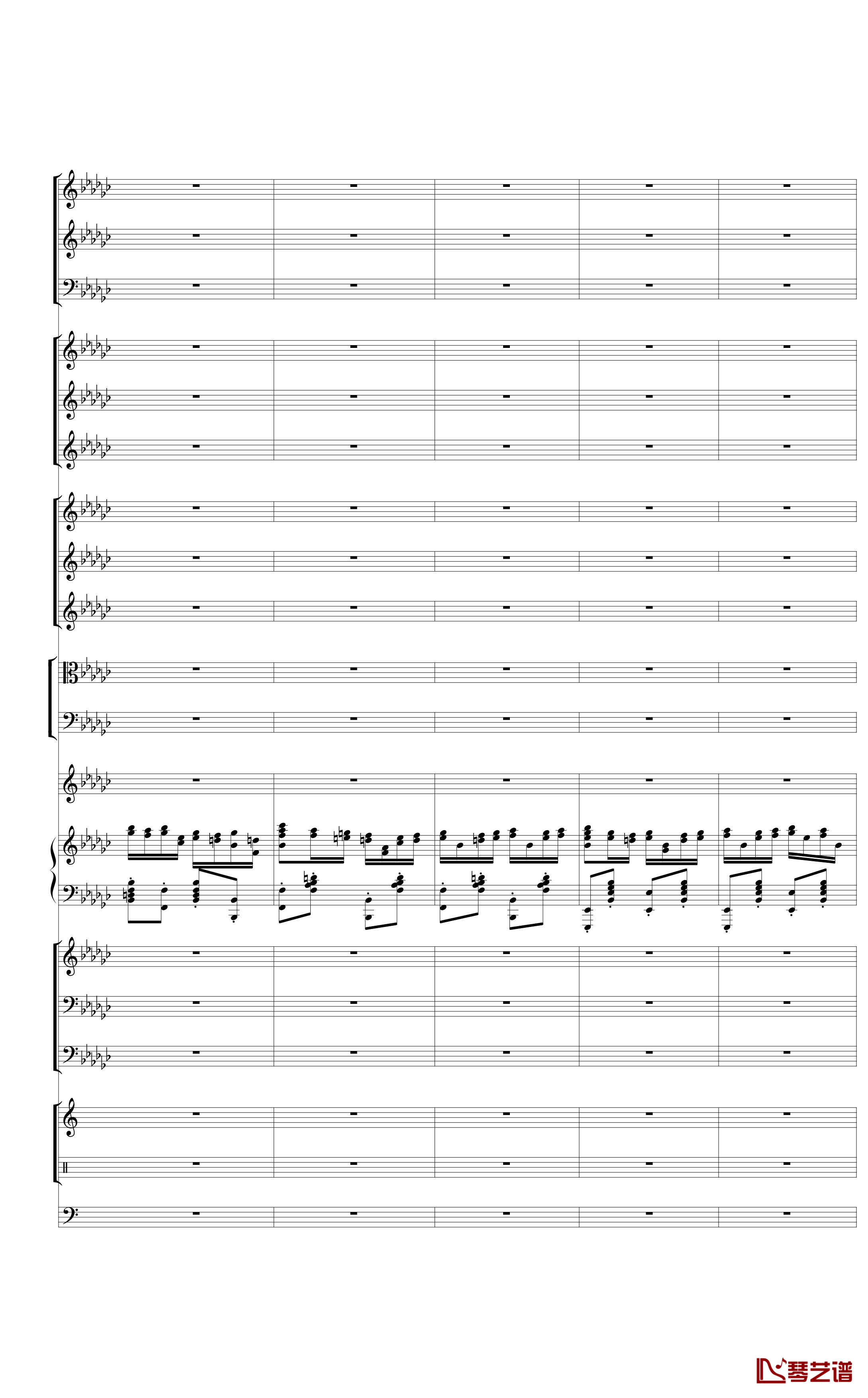 Piano Concerto No.3 in E Flat minor,I钢琴谱-热情而辉煌30