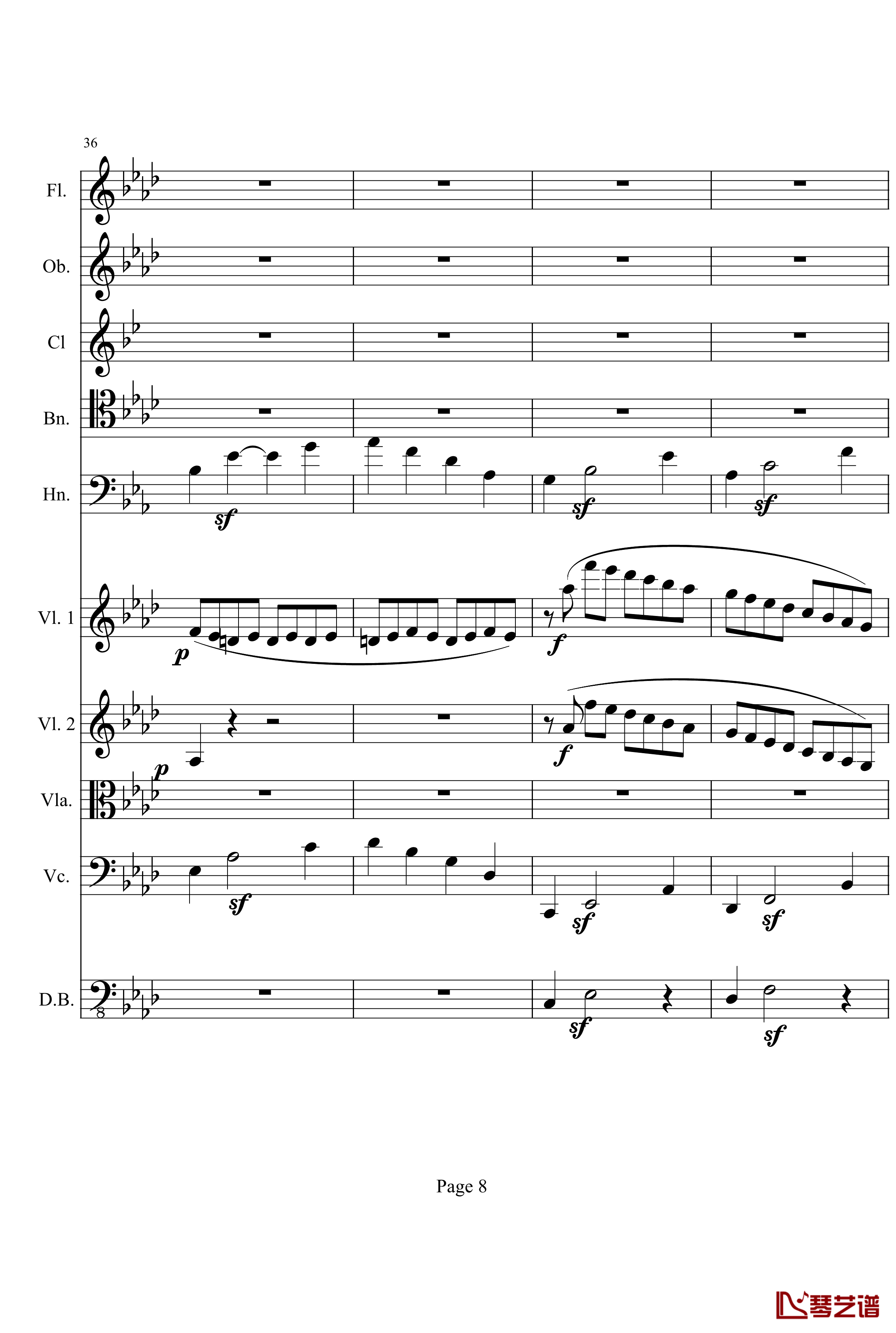 奏鸣曲之交响钢琴谱-第1首-Ⅰ-贝多芬-beethoven8
