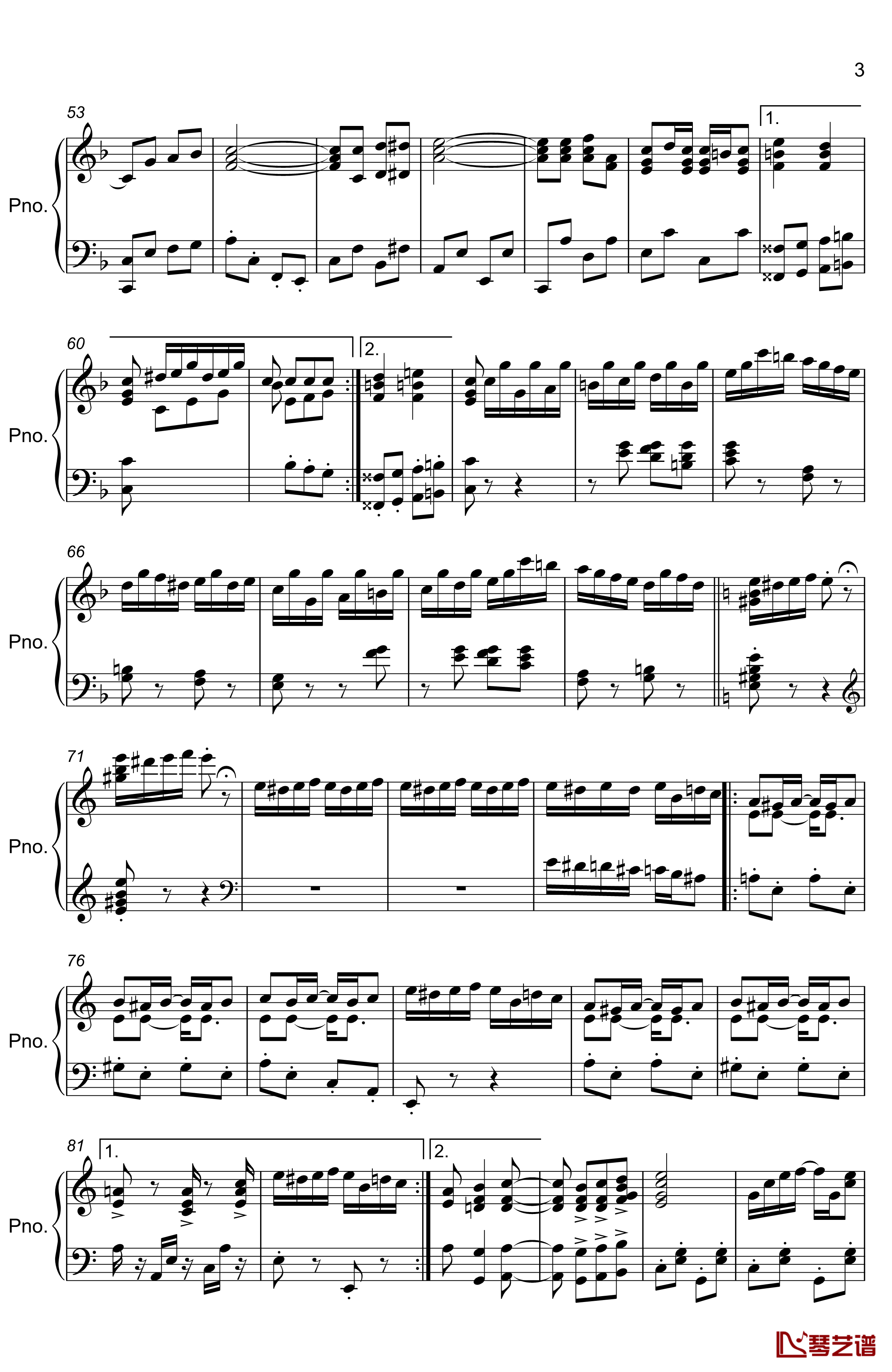 To alice in Jazz钢琴谱-欧美经典3