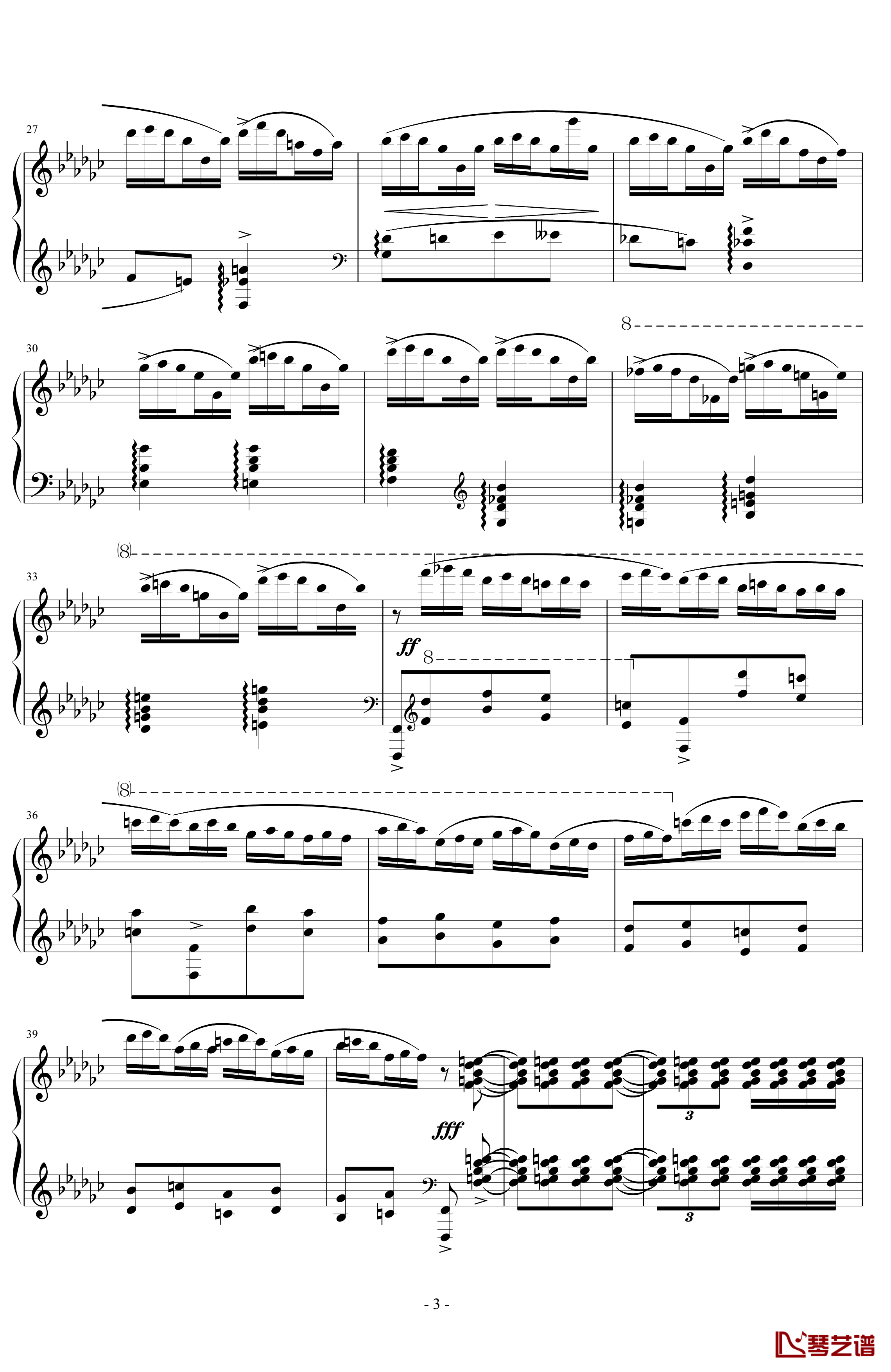 《练习曲Op.25 No.3》钢琴谱-阿连斯基-希望能为大家带来惊喜3