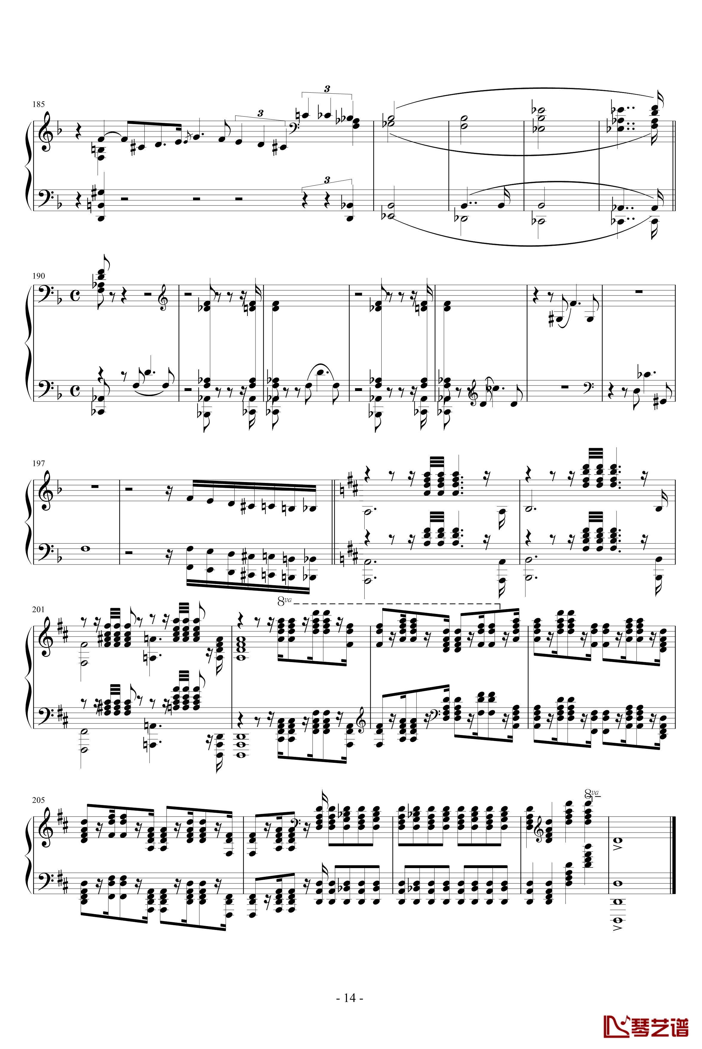 Mazeppa钢琴谱-超技练习曲第4首-李斯特14