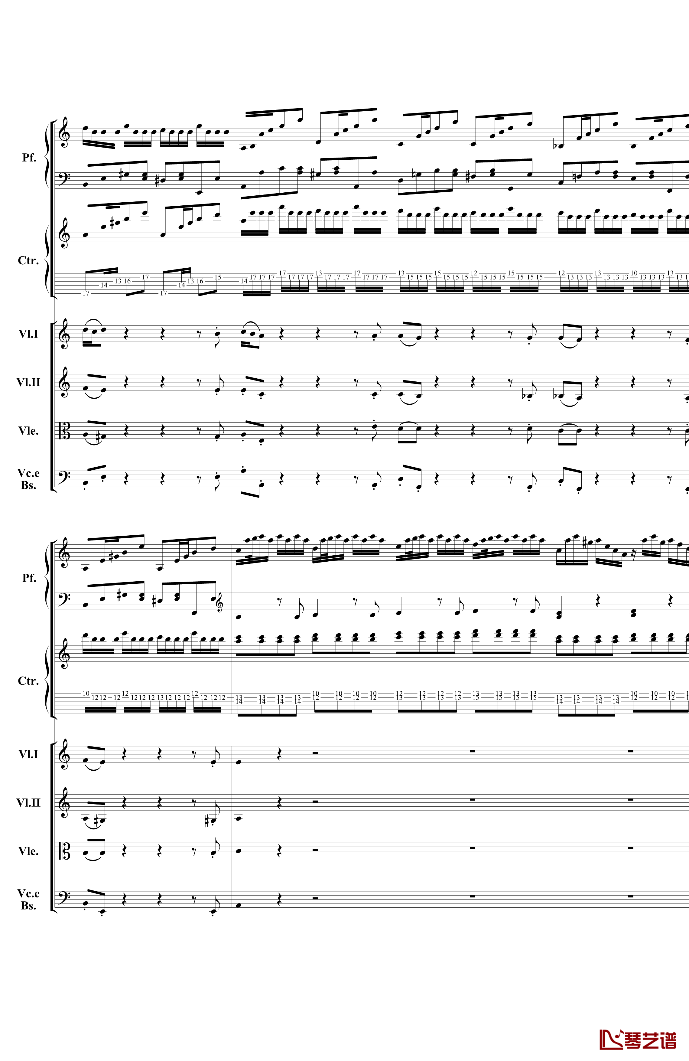 巴赫为四架钢琴写的钢琴协奏曲钢琴谱-钢琴吉他弦乐组-巴哈-Bach, Johann Sebastian11