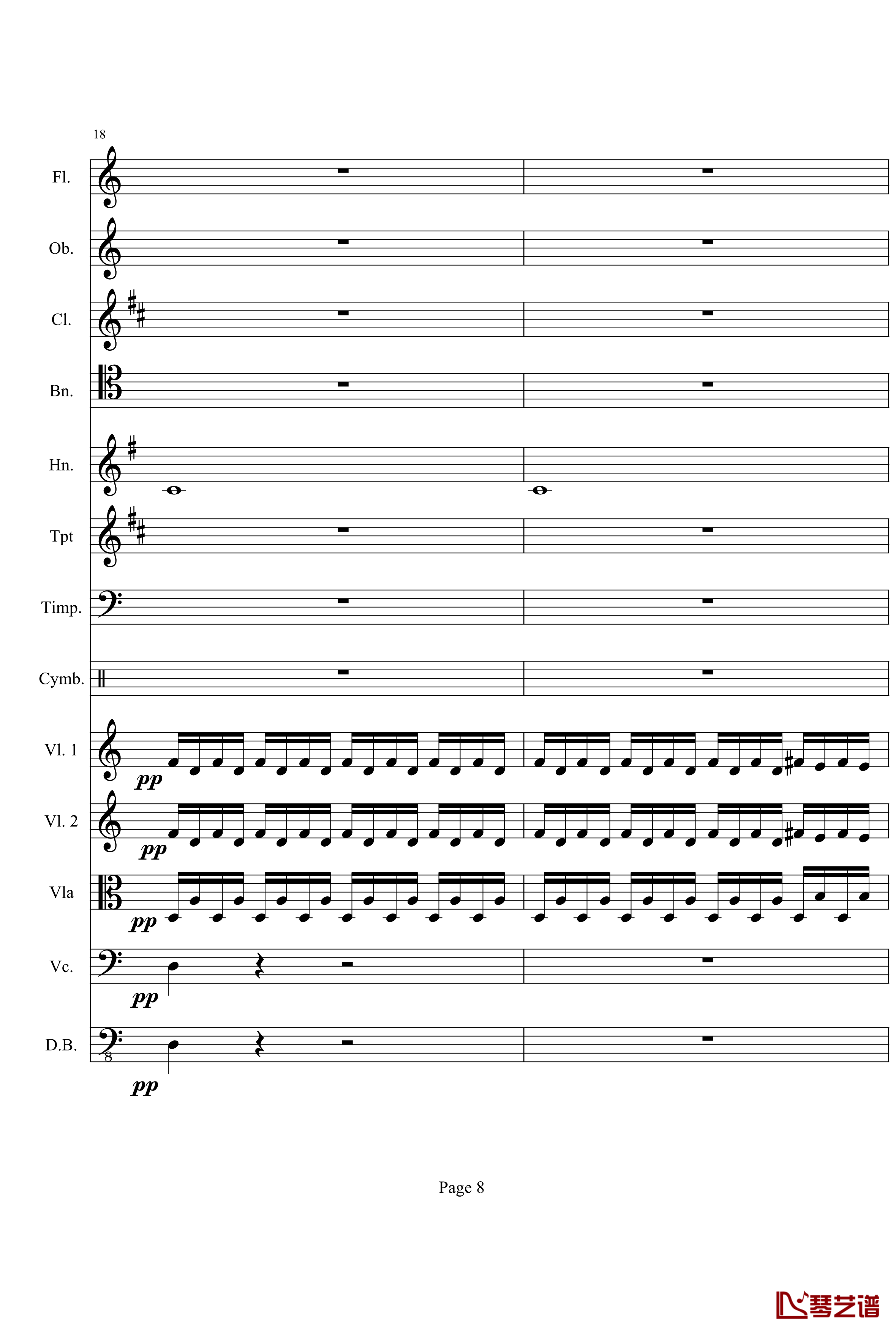奏鸣曲之交响钢琴谱-第21-Ⅰ-贝多芬-beethoven8