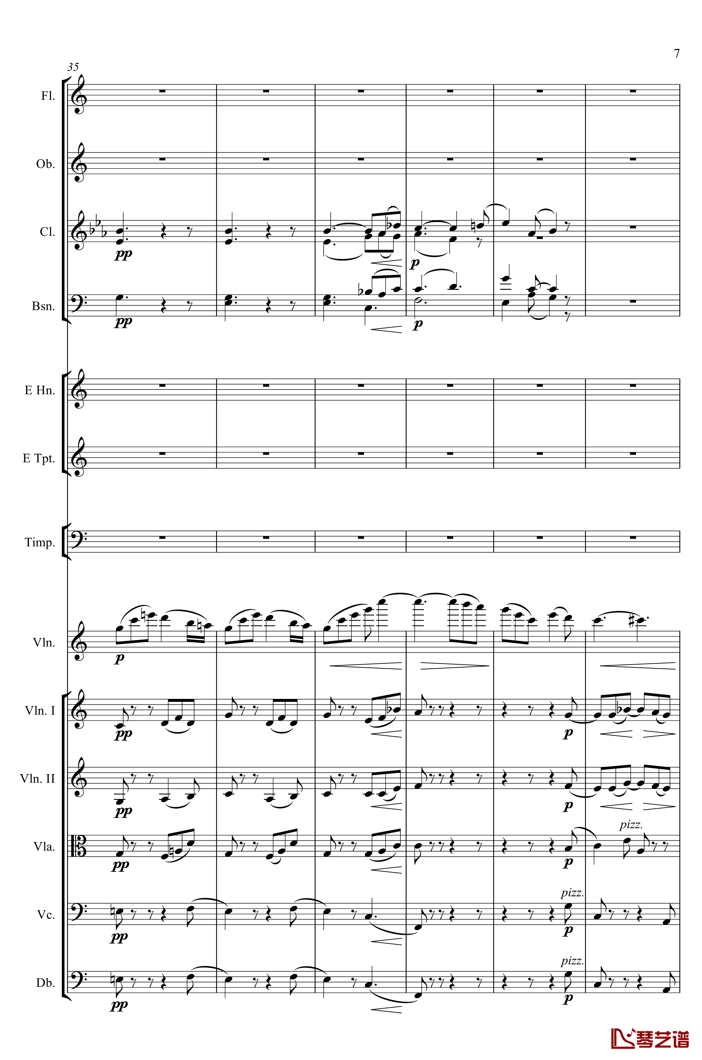e小调小提琴协奏曲Op.64钢琴谱-第二乐章-Felix Mendelssohn7