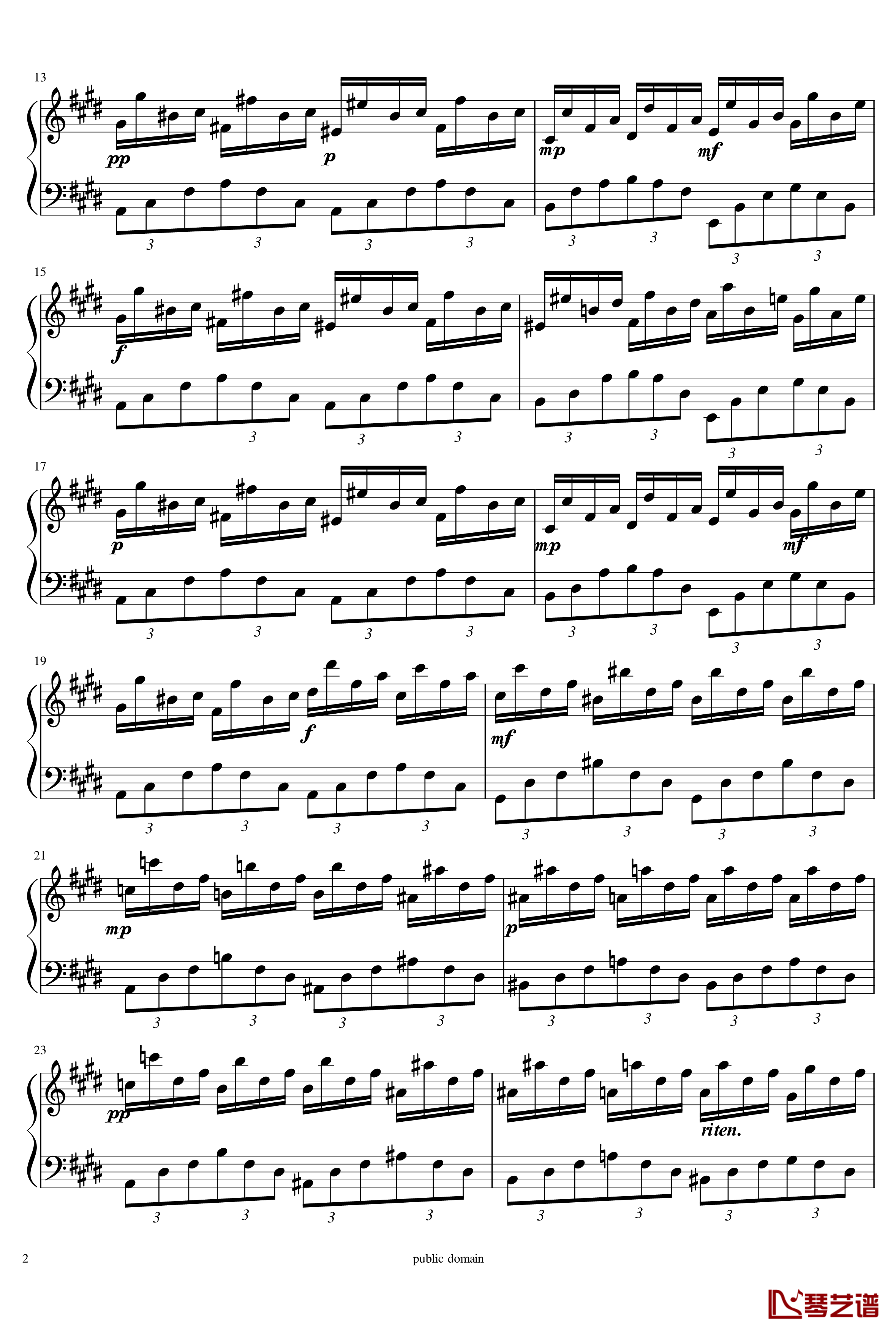Fantaisie-Impromptu Op.66-肖邦钢琴谱-chopin2