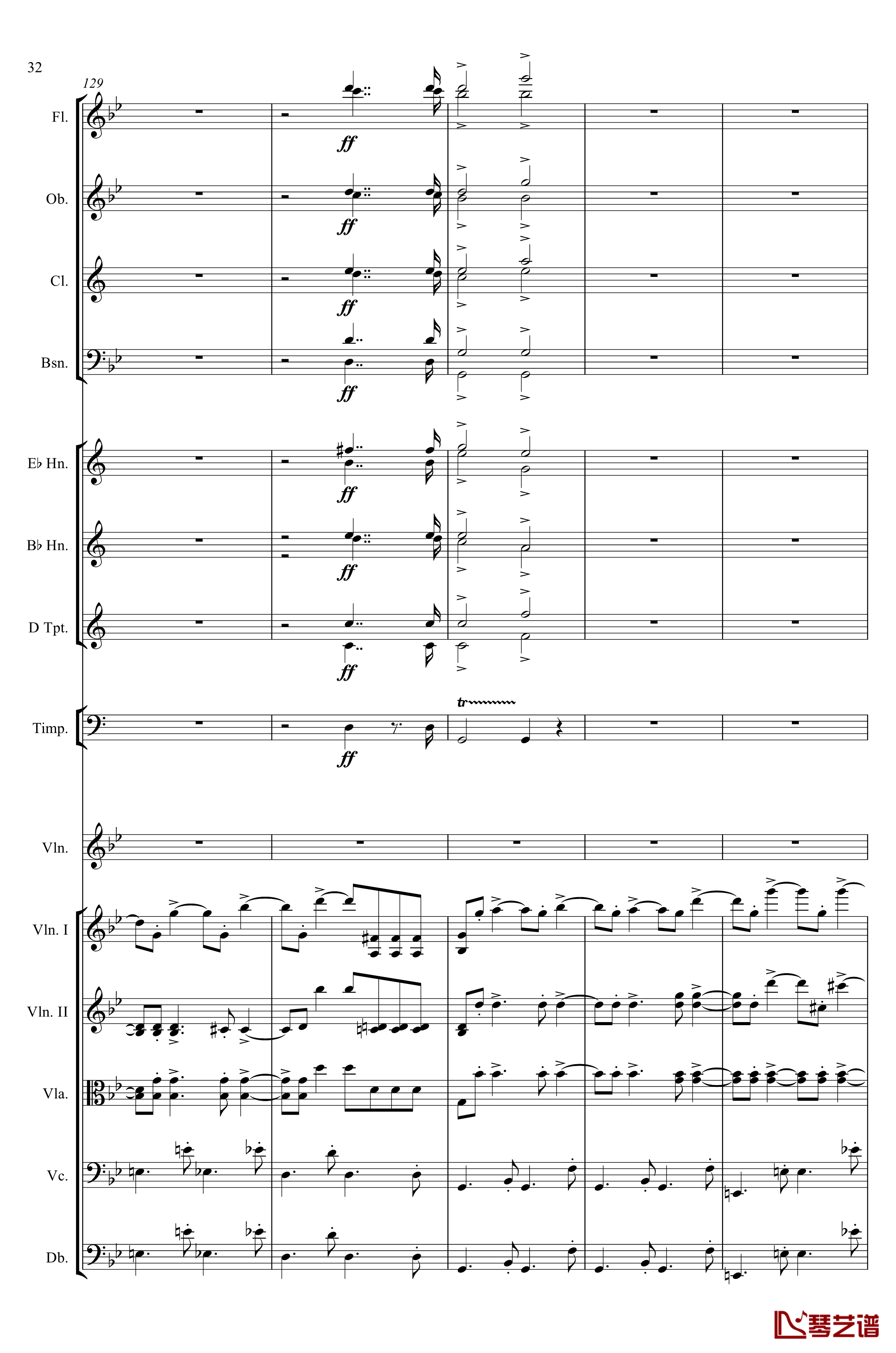 g小调第1小提琴协奏曲Op.26钢琴谱-第一乐章-Max Bruch32