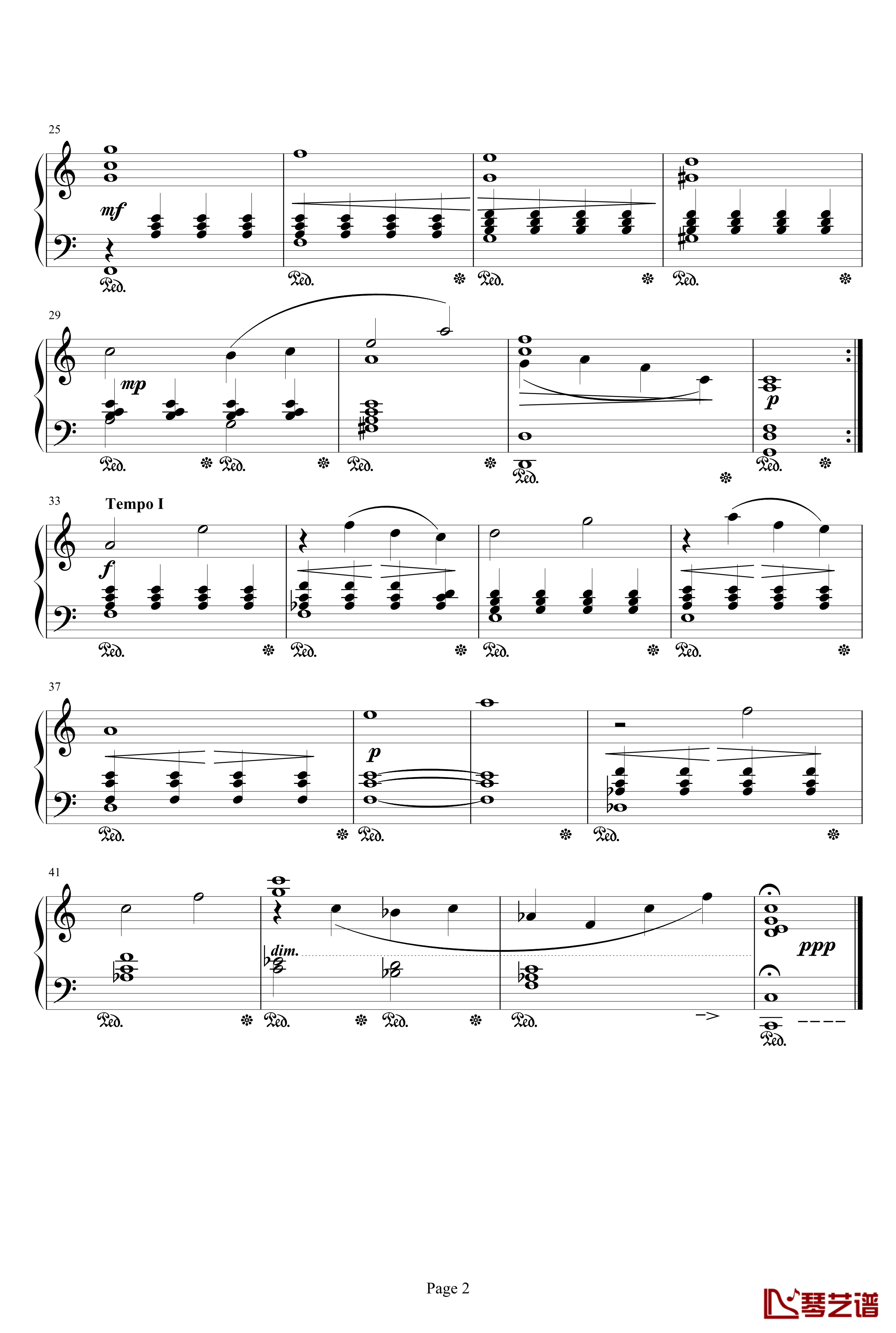ヴァニラのテーマ钢琴谱-優しい思い出-最终幻想2