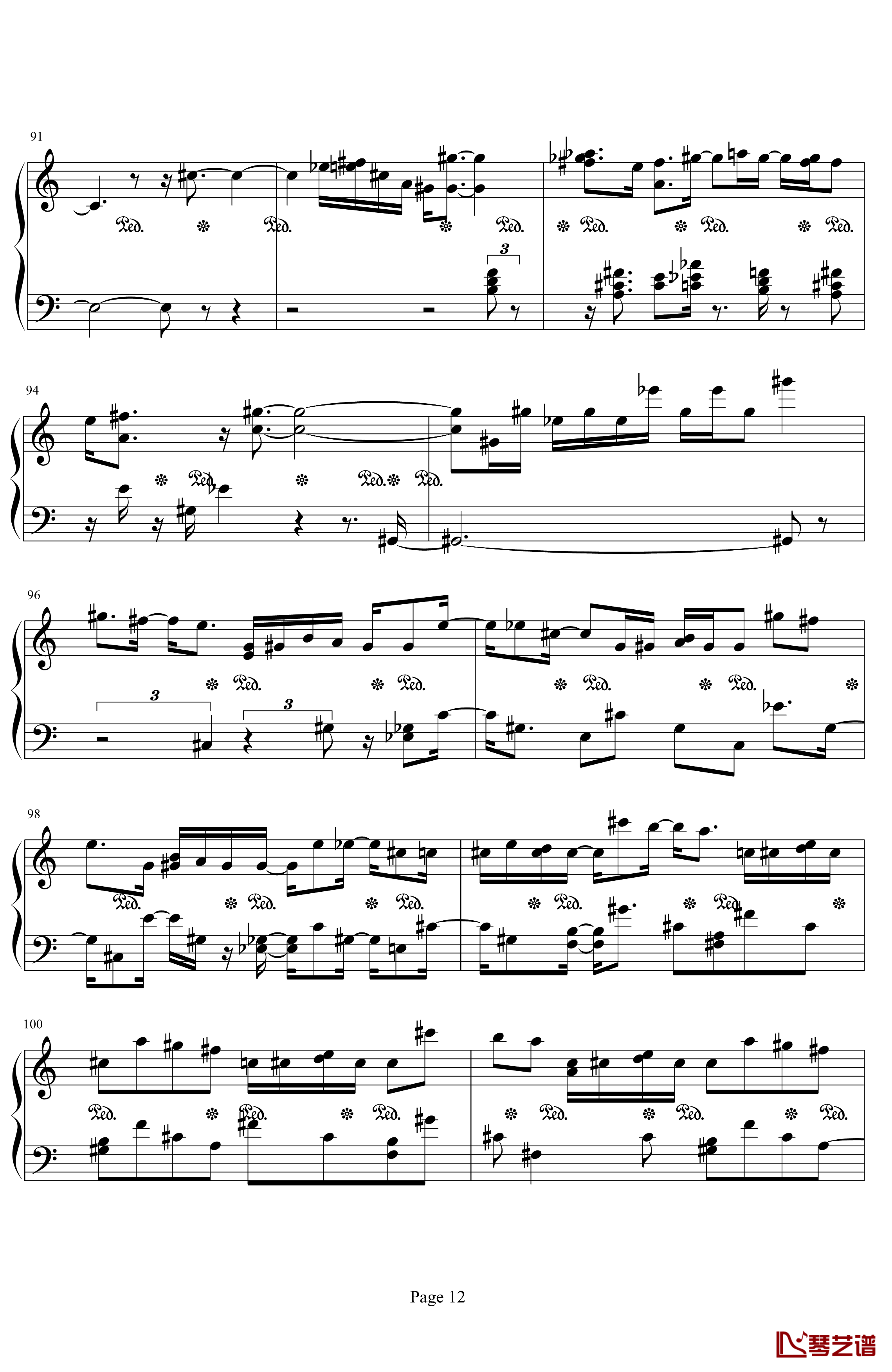 肖邦第二诙谐曲钢琴谱-肖邦-chopin12