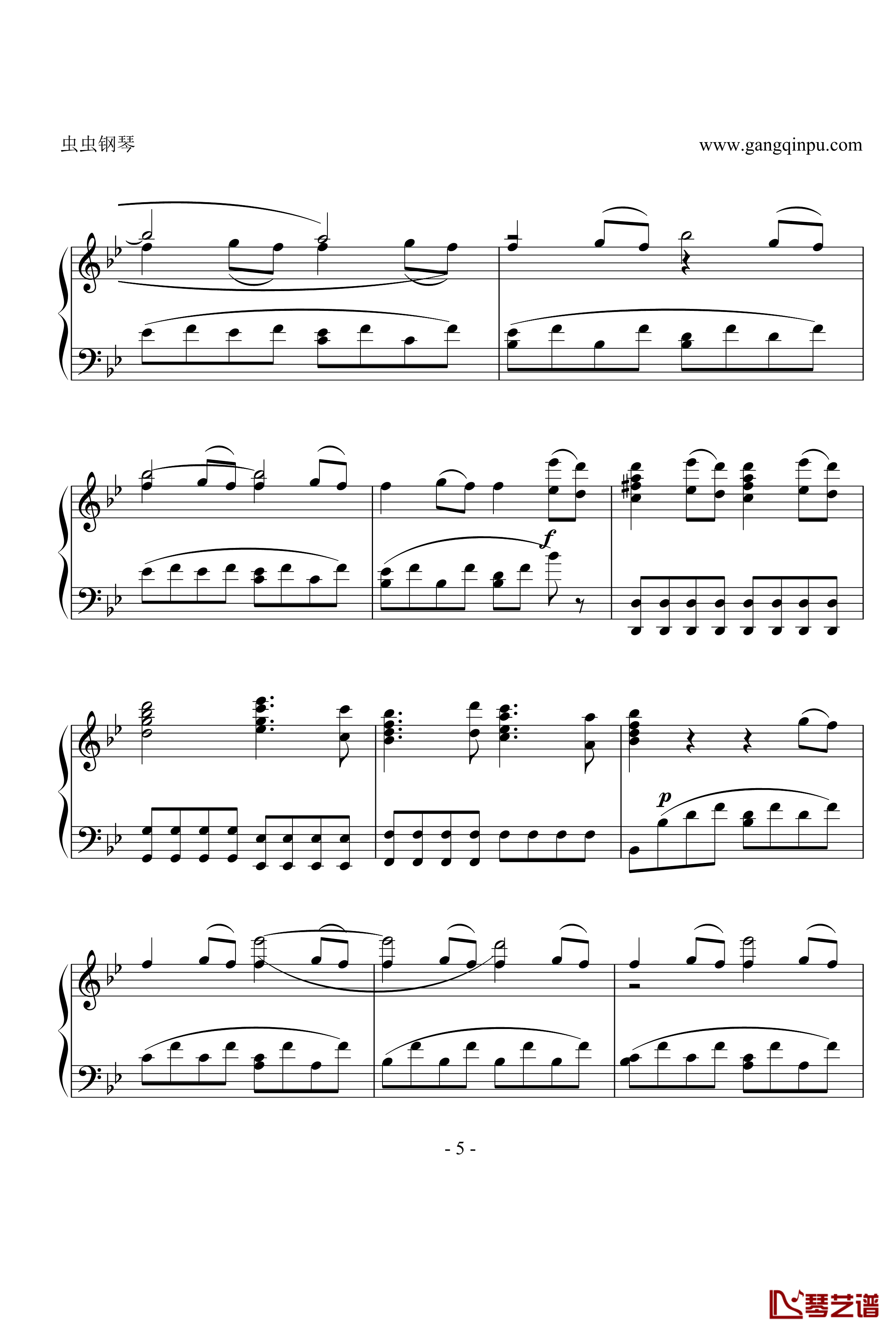 g小调第四十号交响曲钢琴谱-莫扎特5