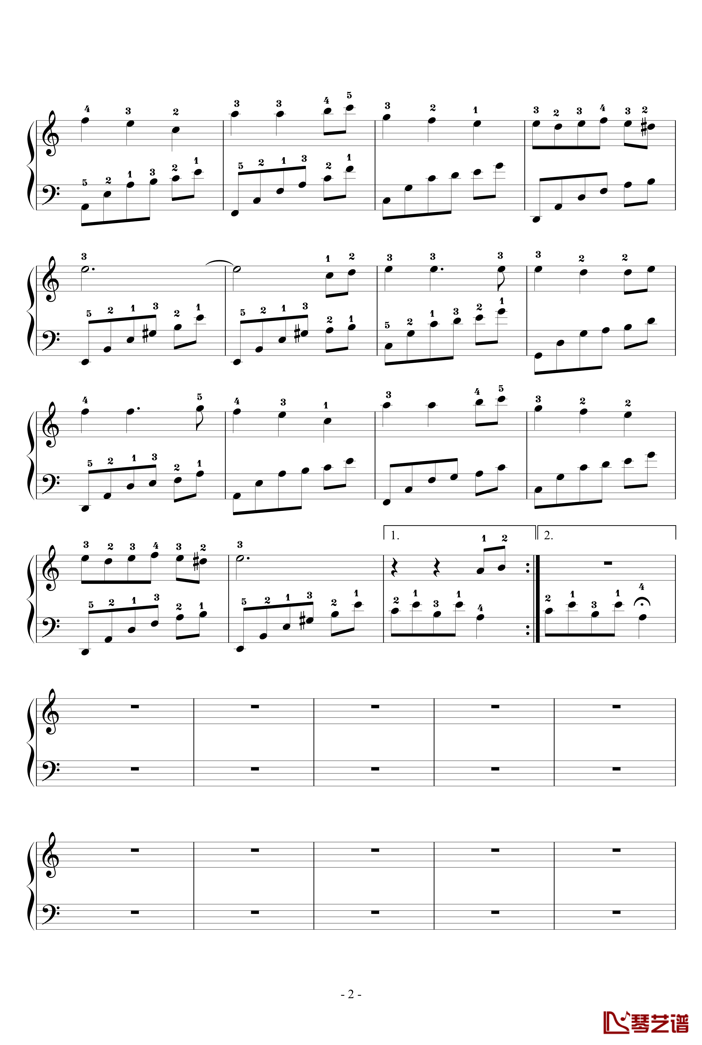 专属回忆钢琴谱-C调简单优美版-一起去看流星雨2