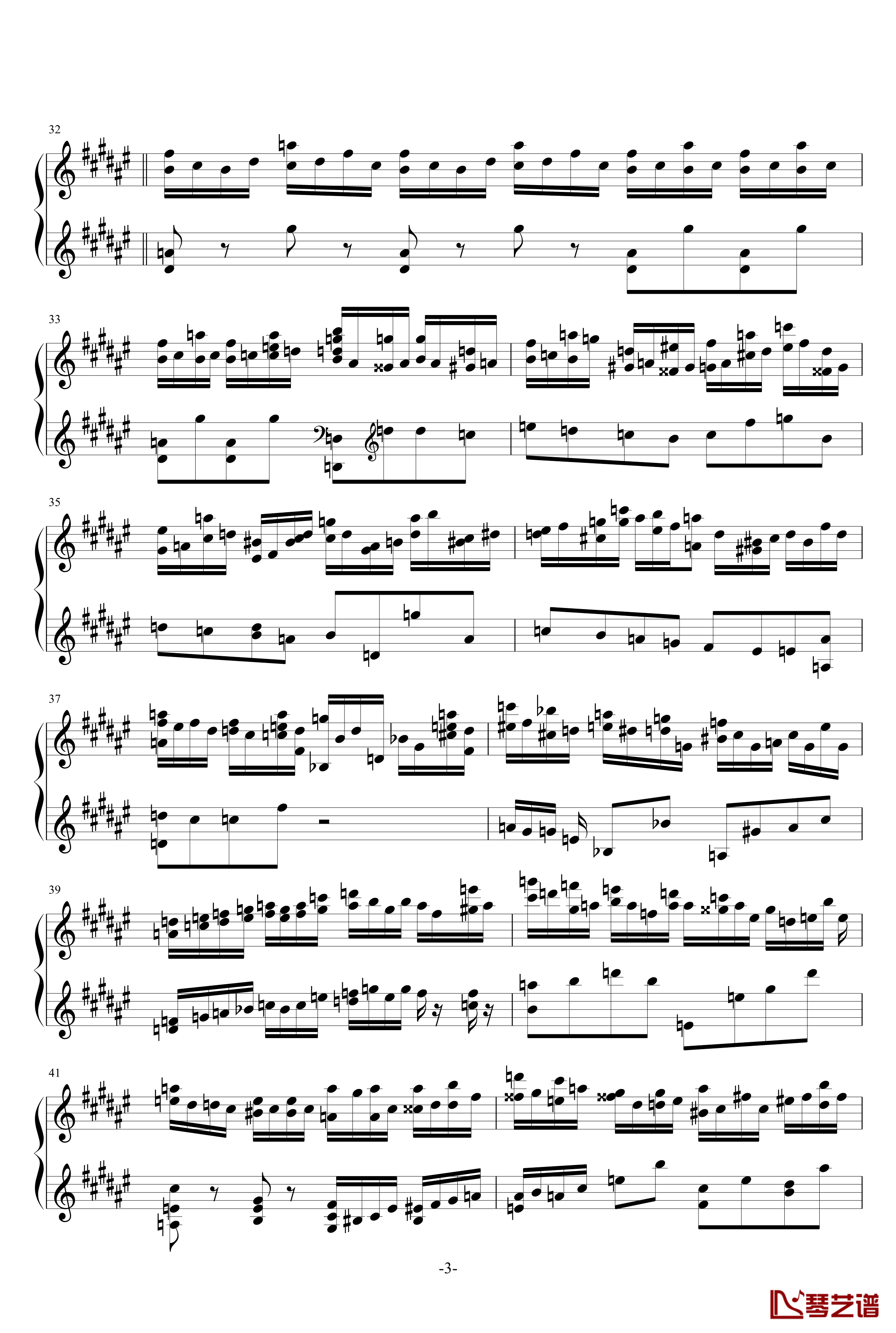 伊比利亚塞维利亚的圣体祭钢琴谱-阿尔贝兹尼3