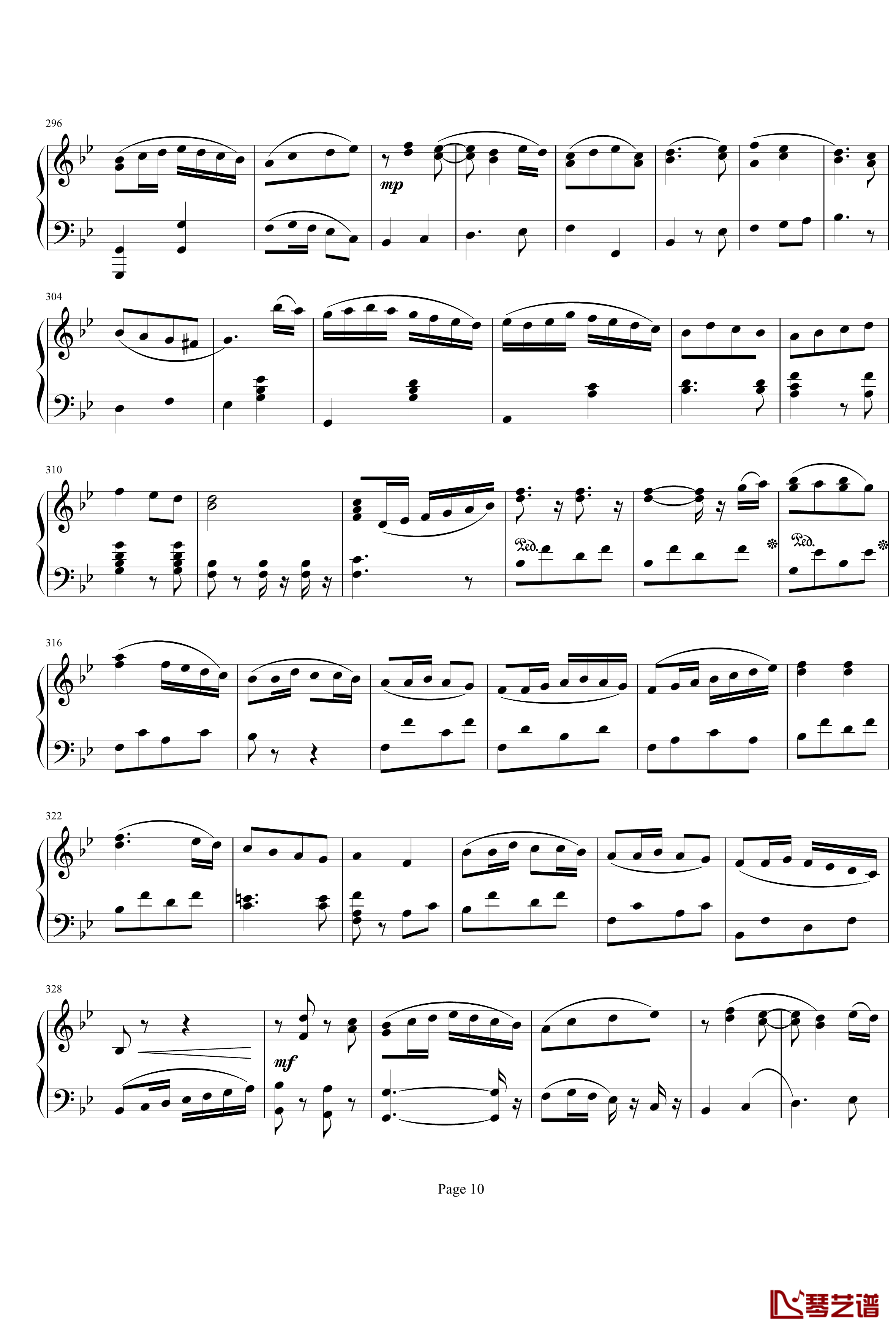 钢琴奏鸣曲1钢琴谱-项道荣10