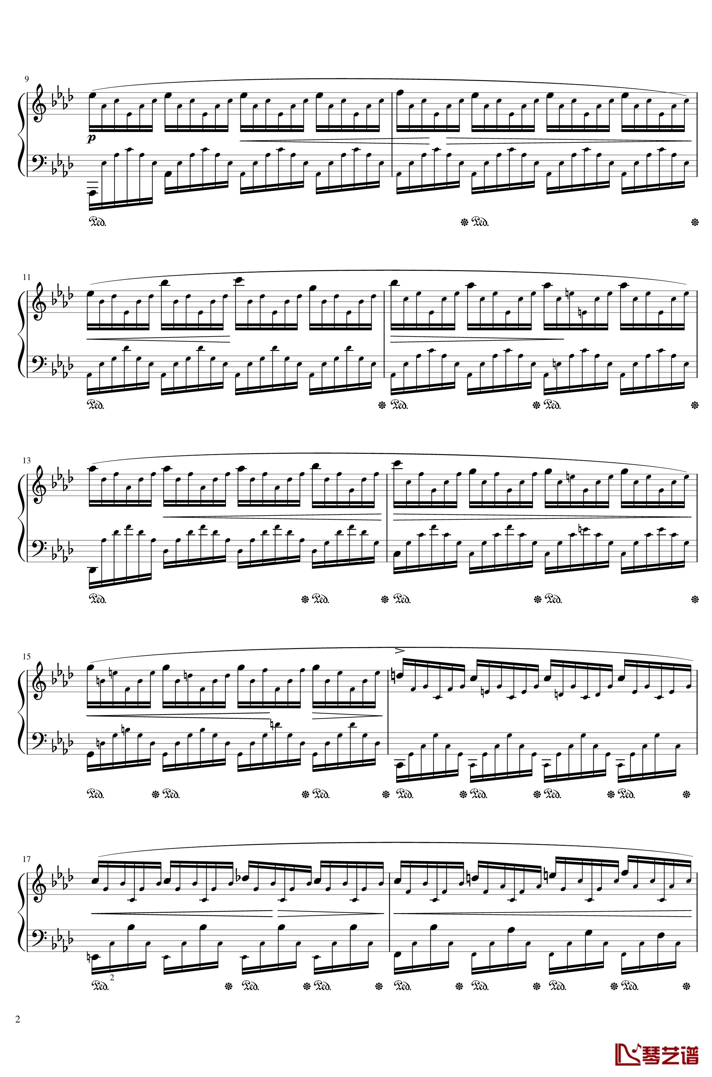 练习曲 Op. 25 Nr. 1钢琴谱-肖邦-chopin2