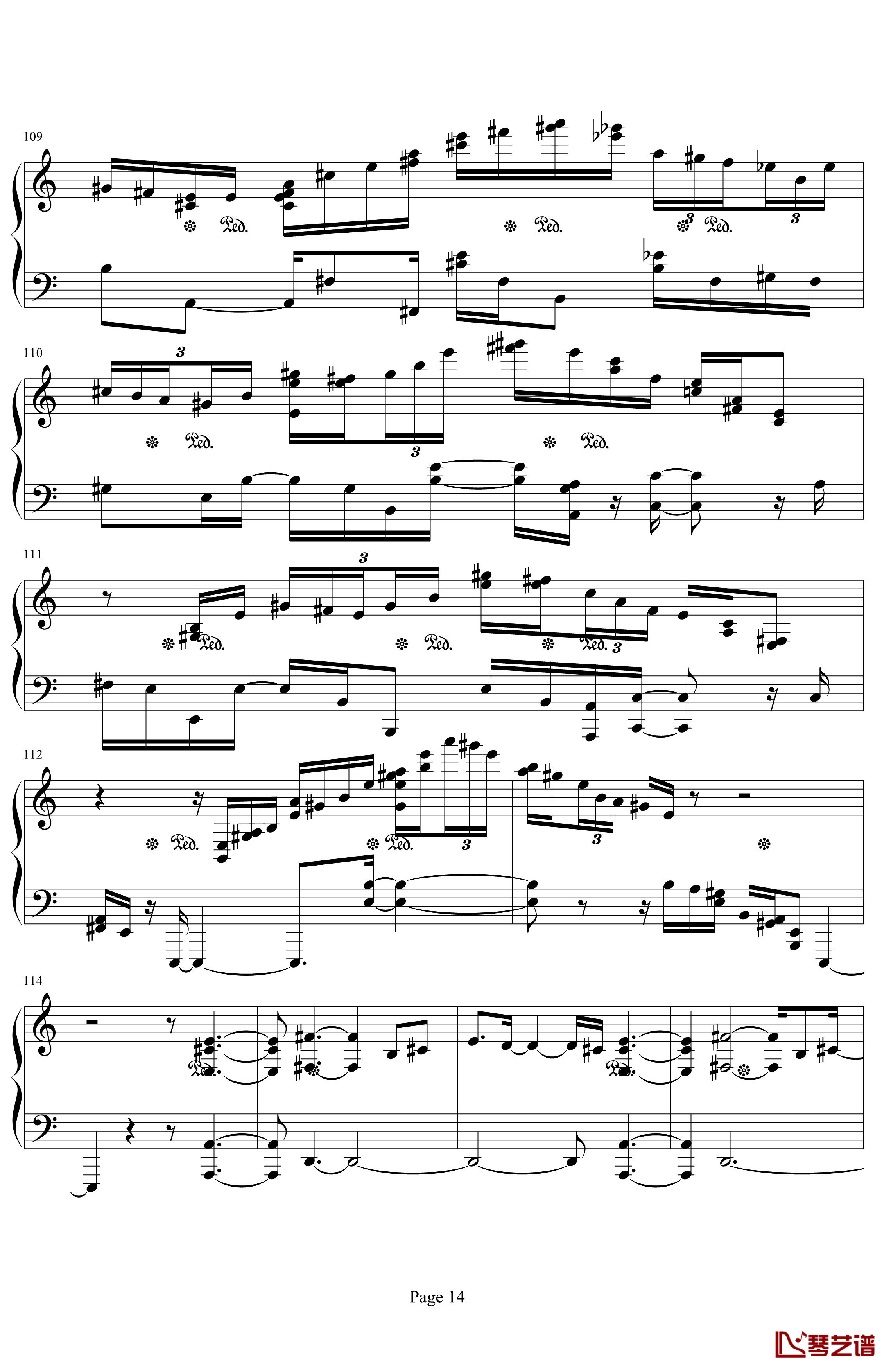肖邦第二诙谐曲钢琴谱-肖邦-chopin14