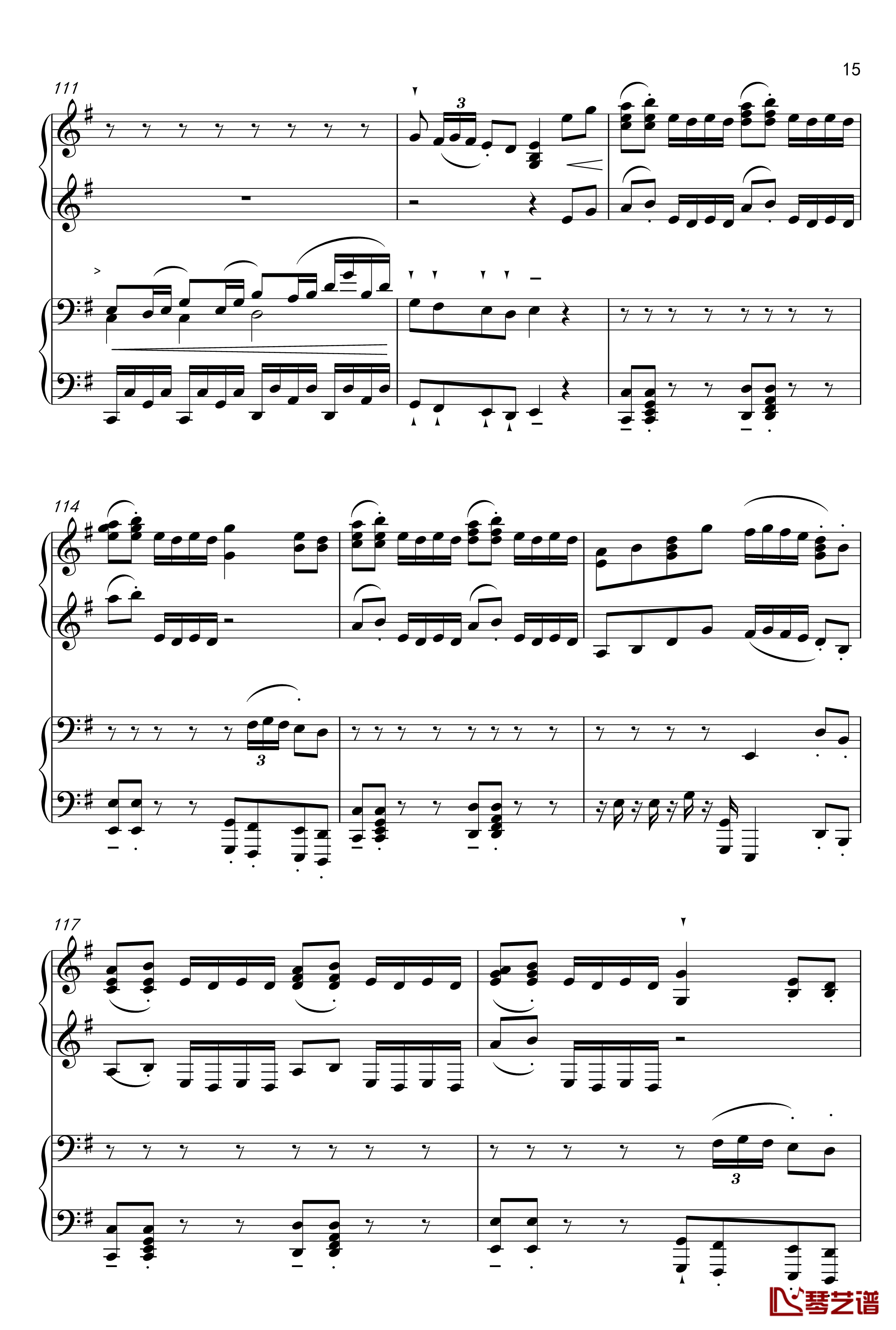 千本桜钢琴谱-Piano Duet by Richam.Yin-初音未来15