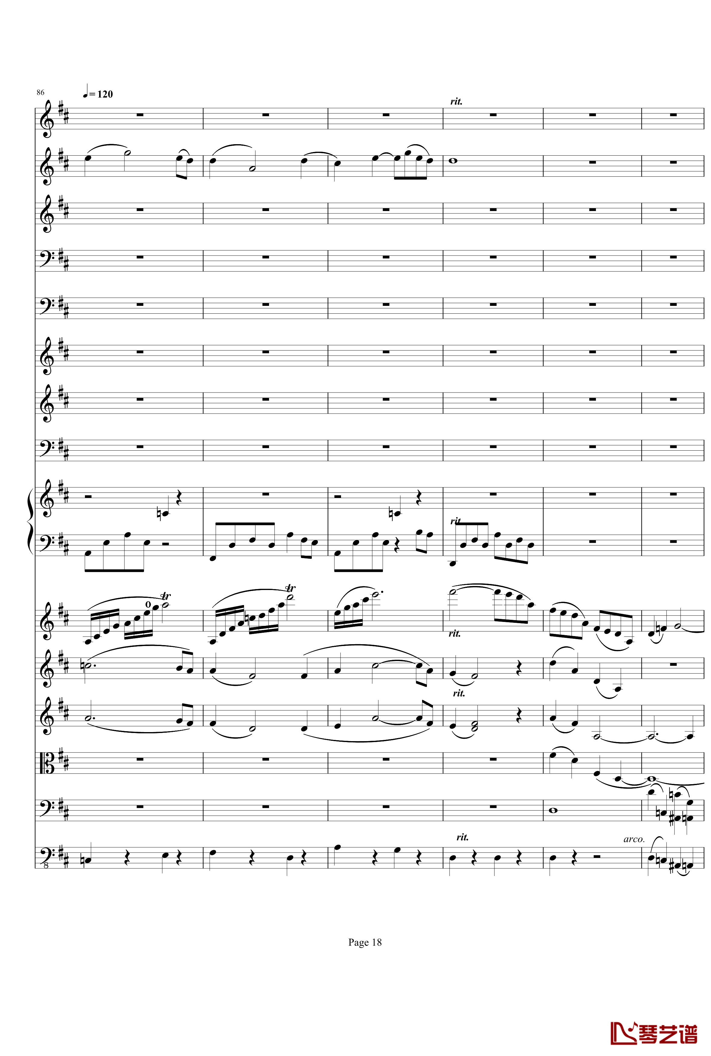 b小调小提琴协奏曲第三乐章钢琴谱-总谱-项道荣18