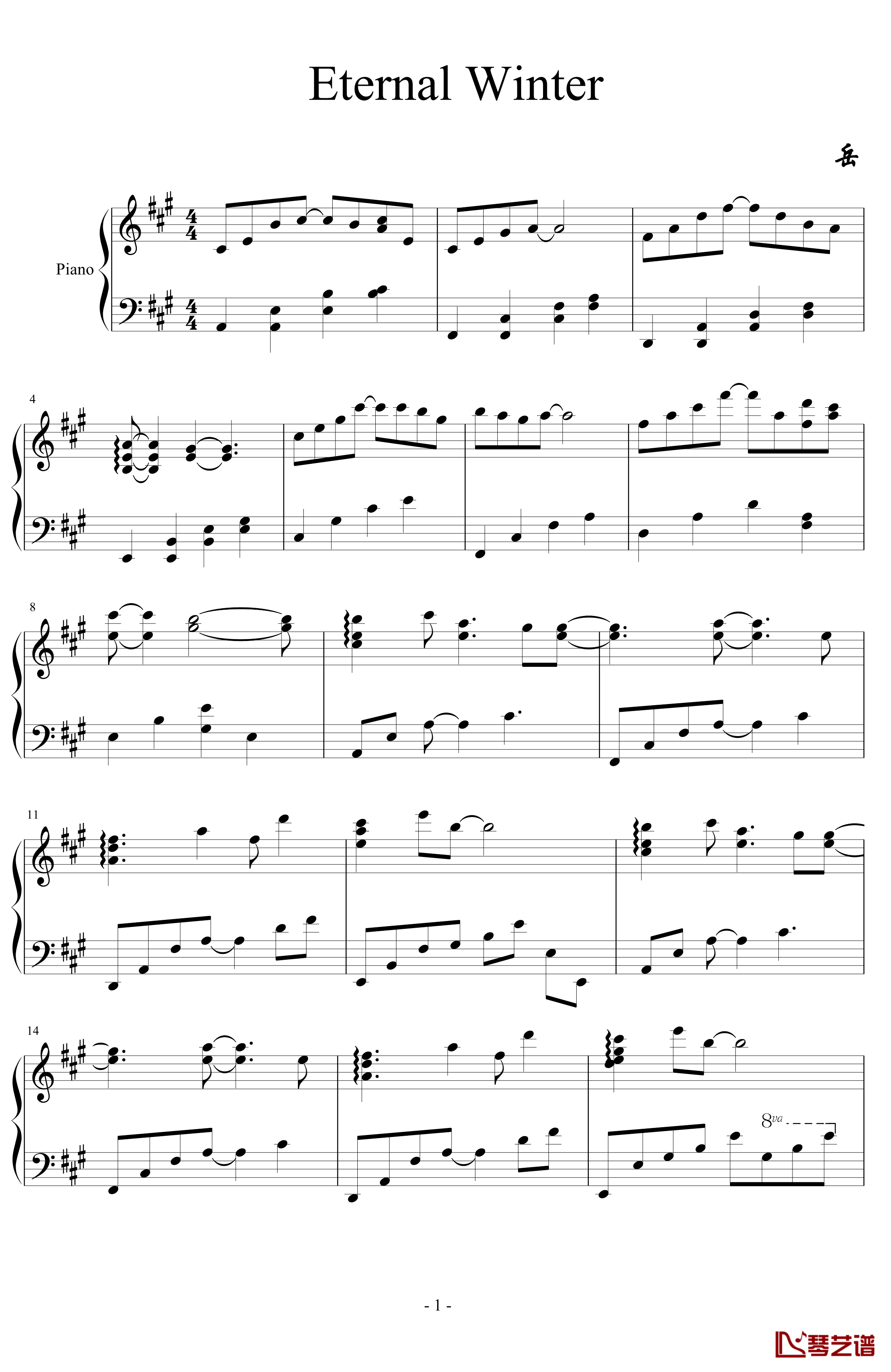 Eternal winter钢琴谱-wuyue12181