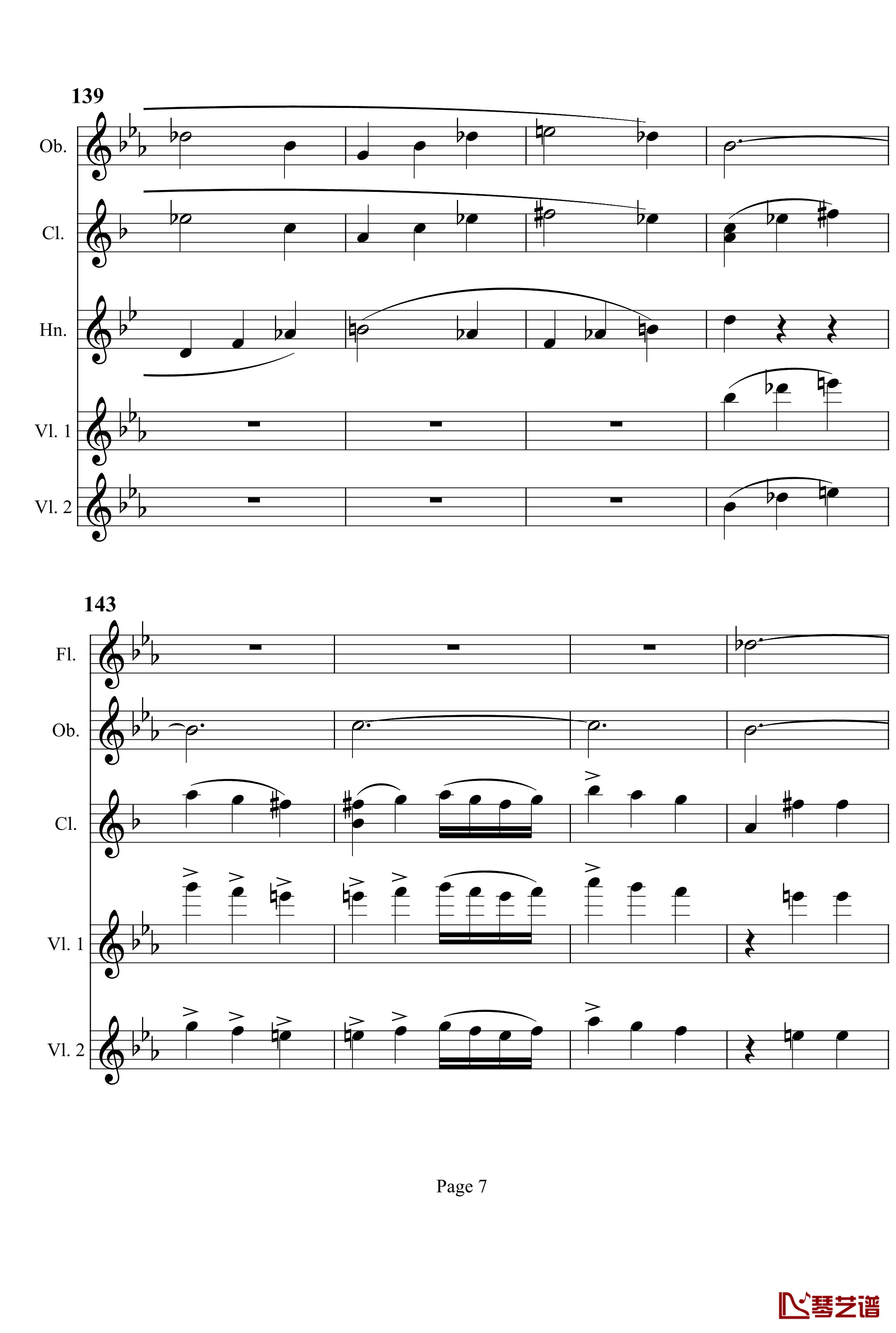 奏鸣曲之交响钢琴谱-第4首-Ⅲ-贝多芬-beethoven7