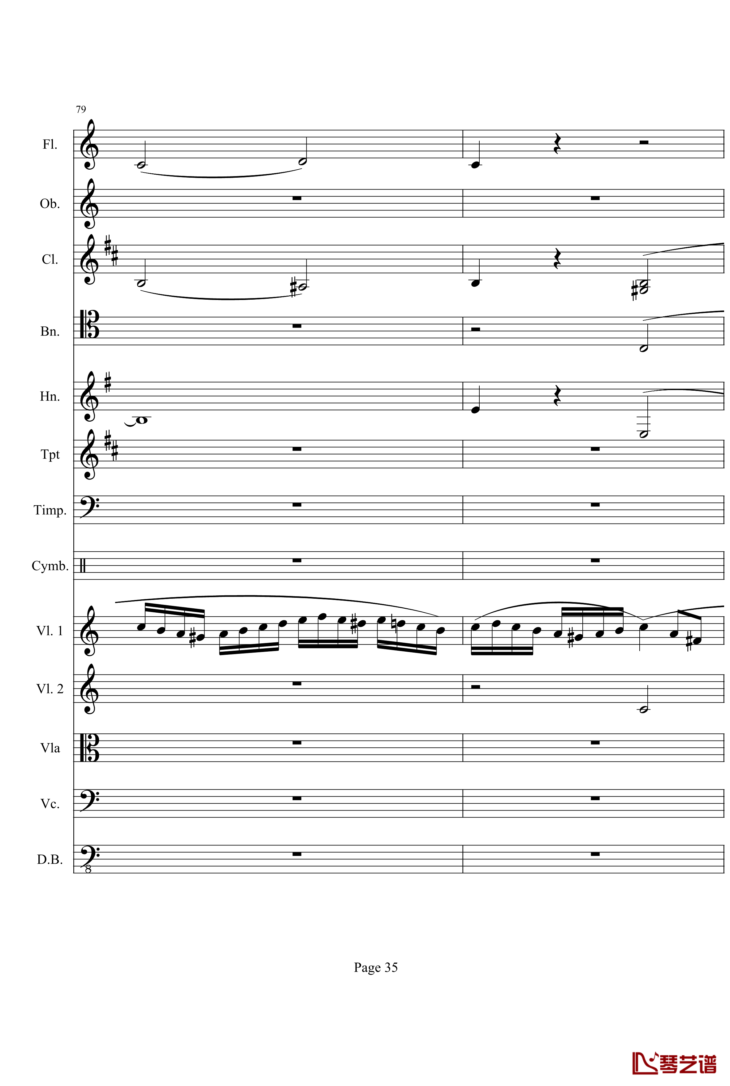 奏鸣曲之交响钢琴谱-第21首-Ⅰ-贝多芬-beethoven35