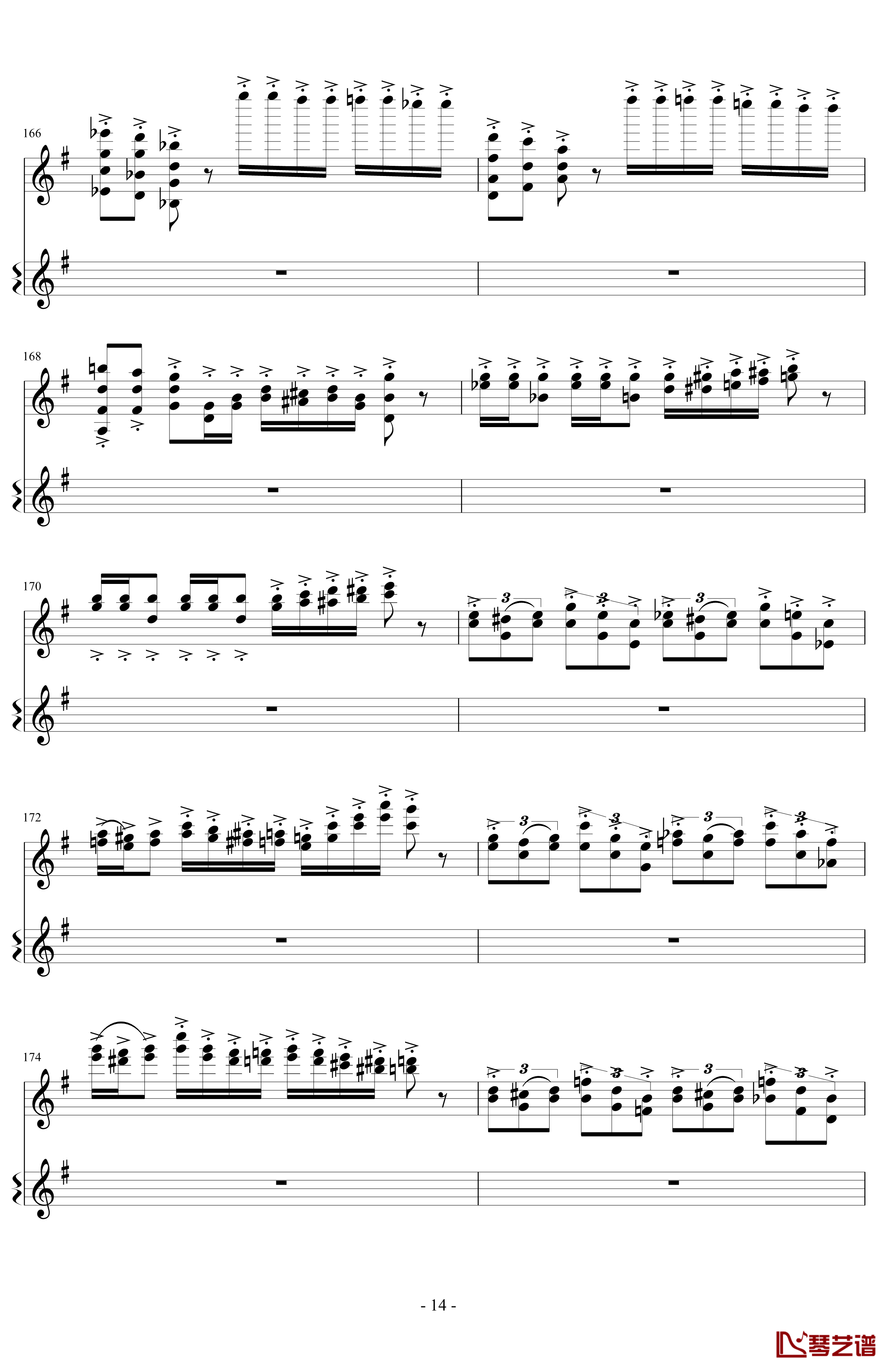 意大利国歌变奏曲钢琴谱-DXF14