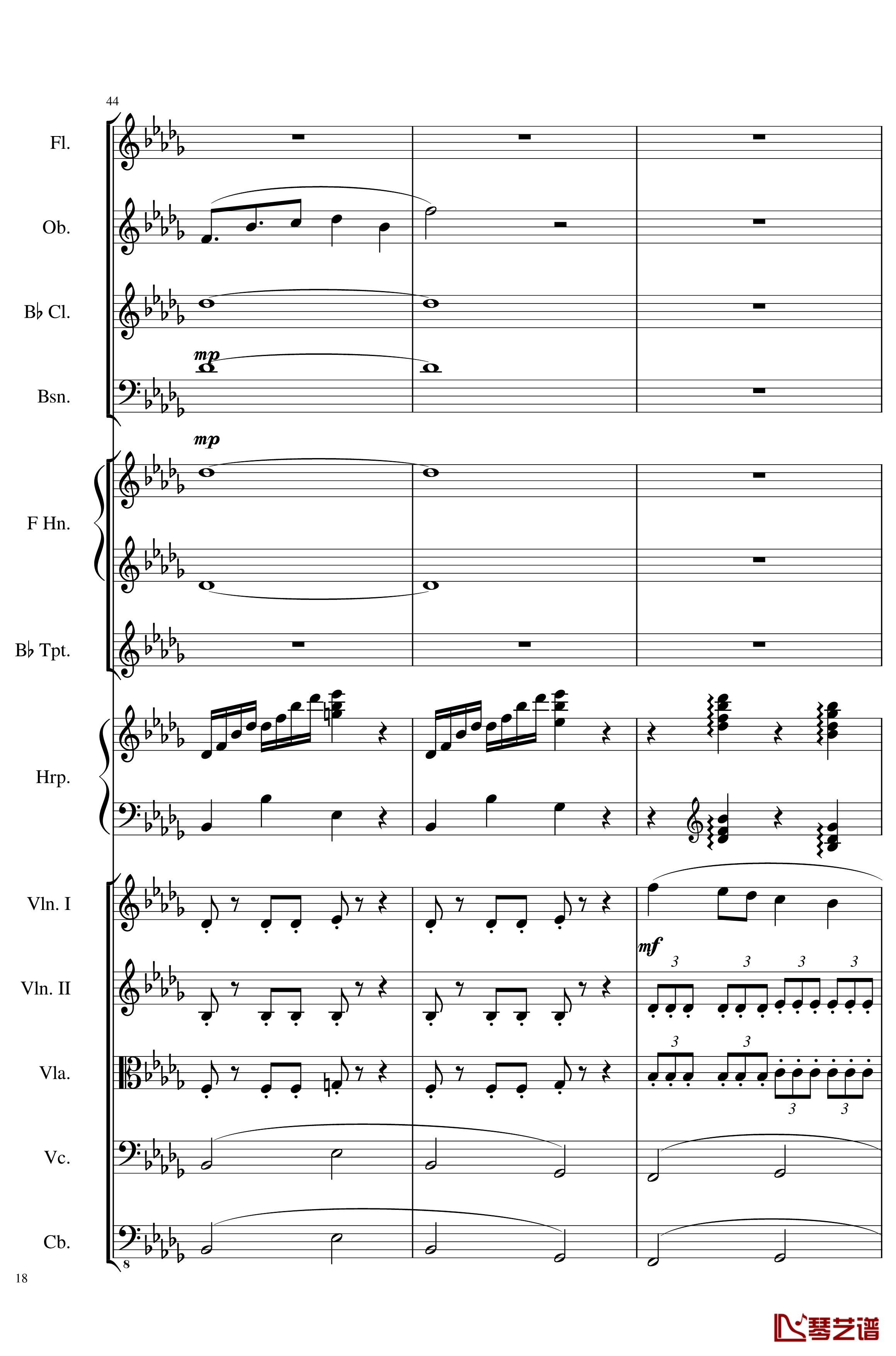 Clair de lune, Op.109钢琴谱-一个球18