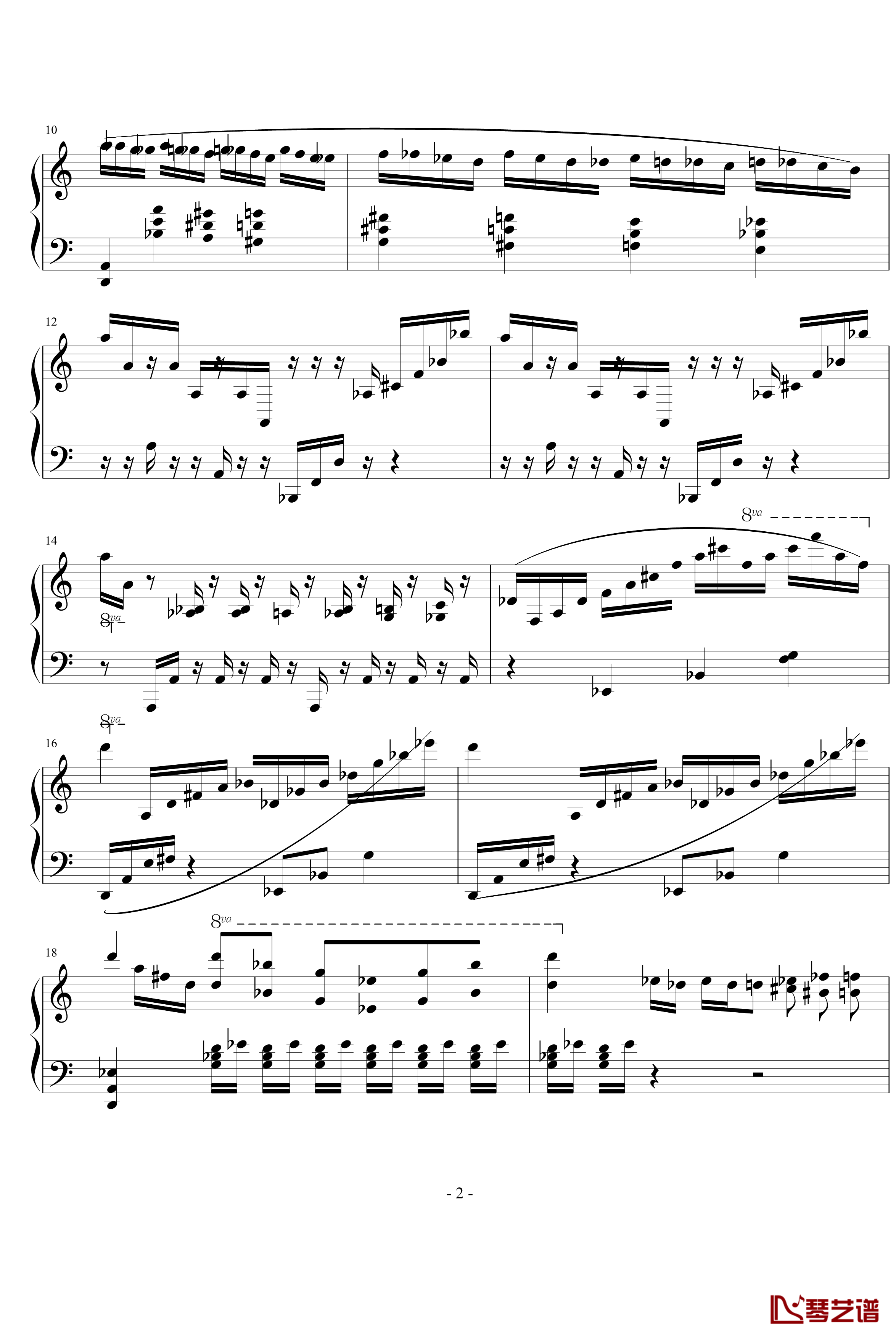 野蜂飞舞钢琴谱-爵士版-里姆斯基-柯萨科夫2