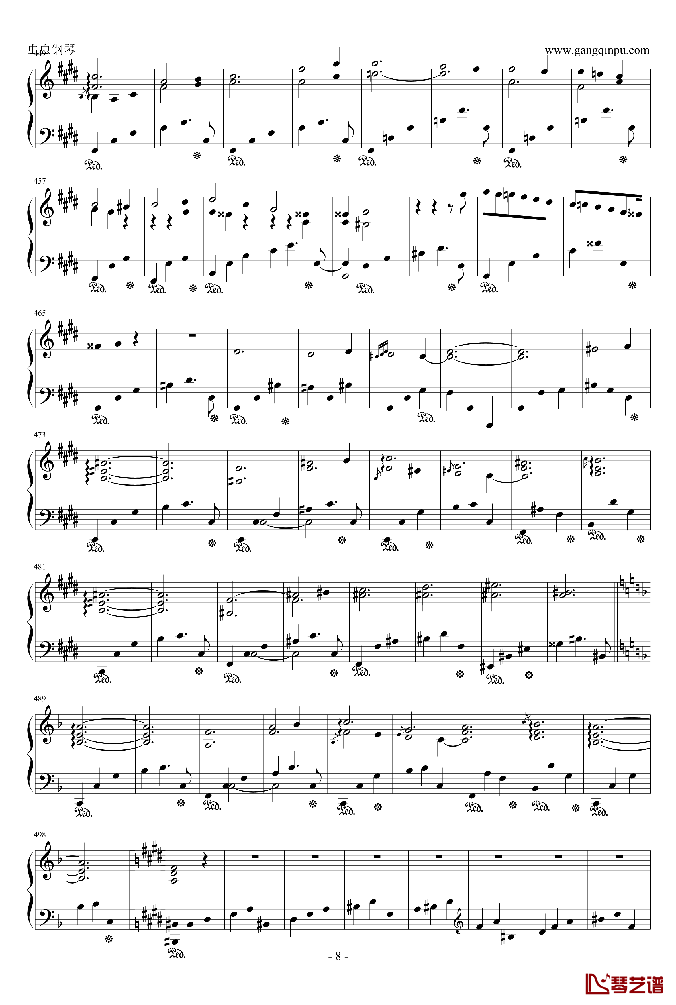 Scherzo in E Major钢琴谱-肖邦E大调谐谑曲 Op.54-chopin8