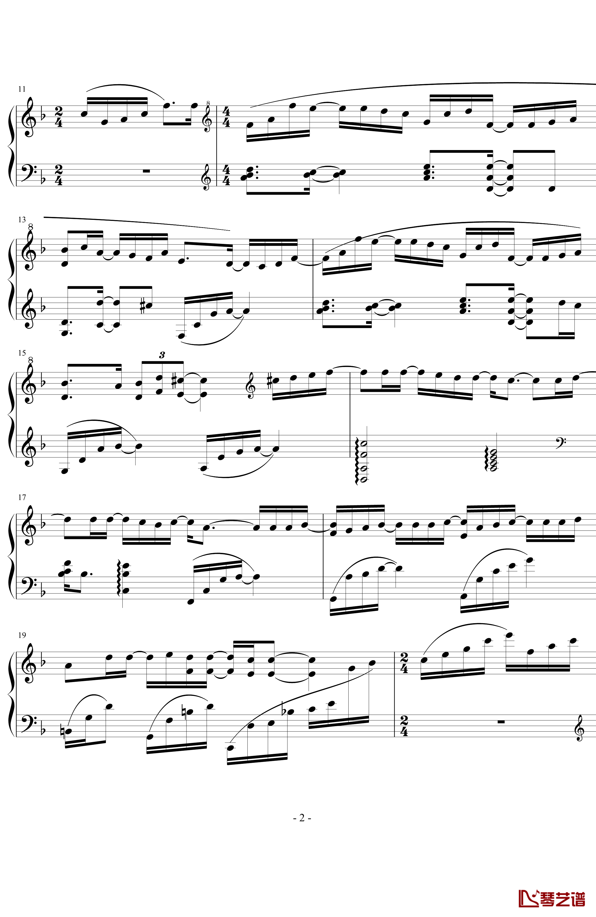 夜空的彼岸钢琴谱-第二次修正版-加羽沢美浓2