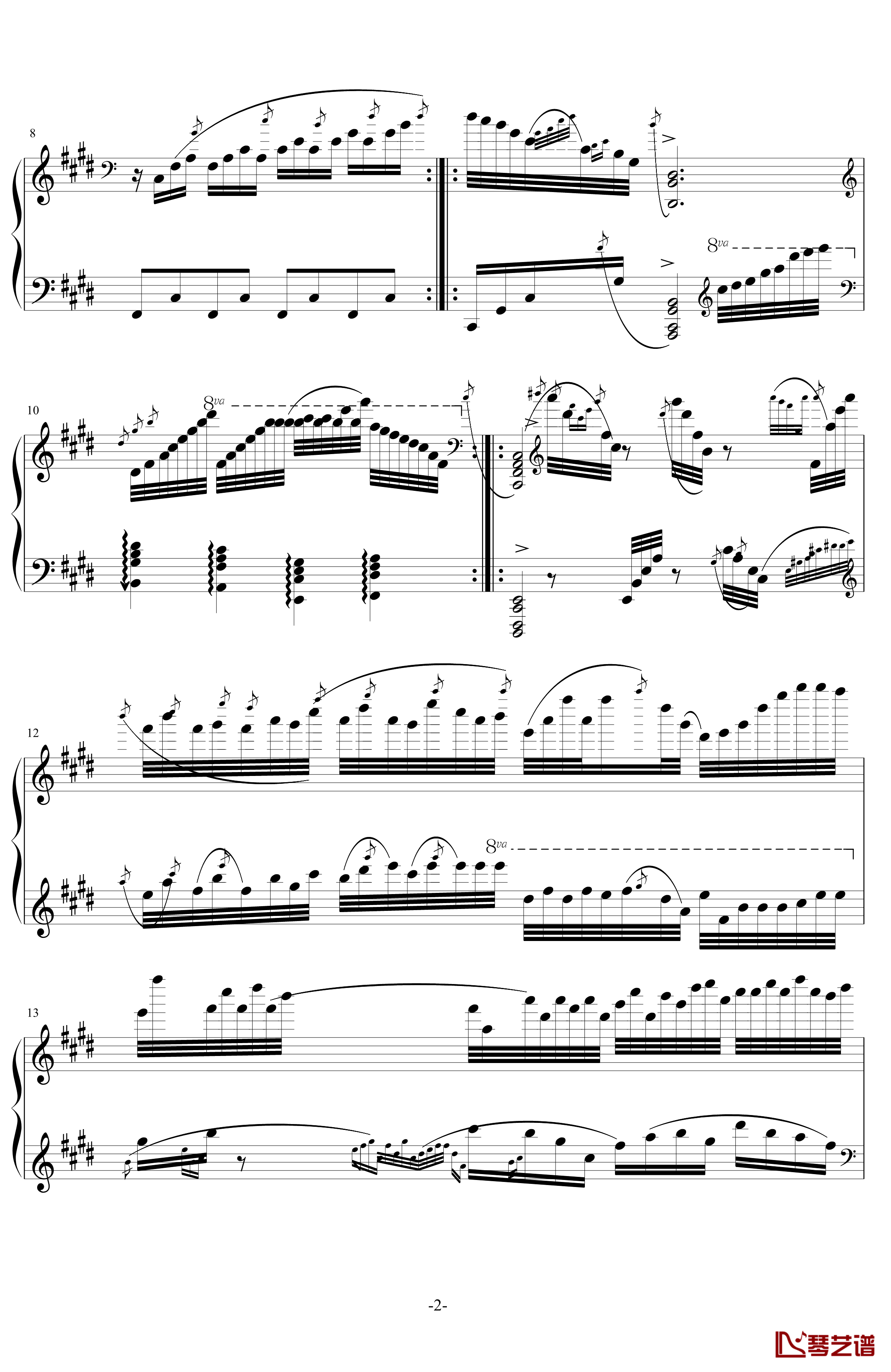 倚音“起义”钢琴谱-第N号练习曲-记memory忆2