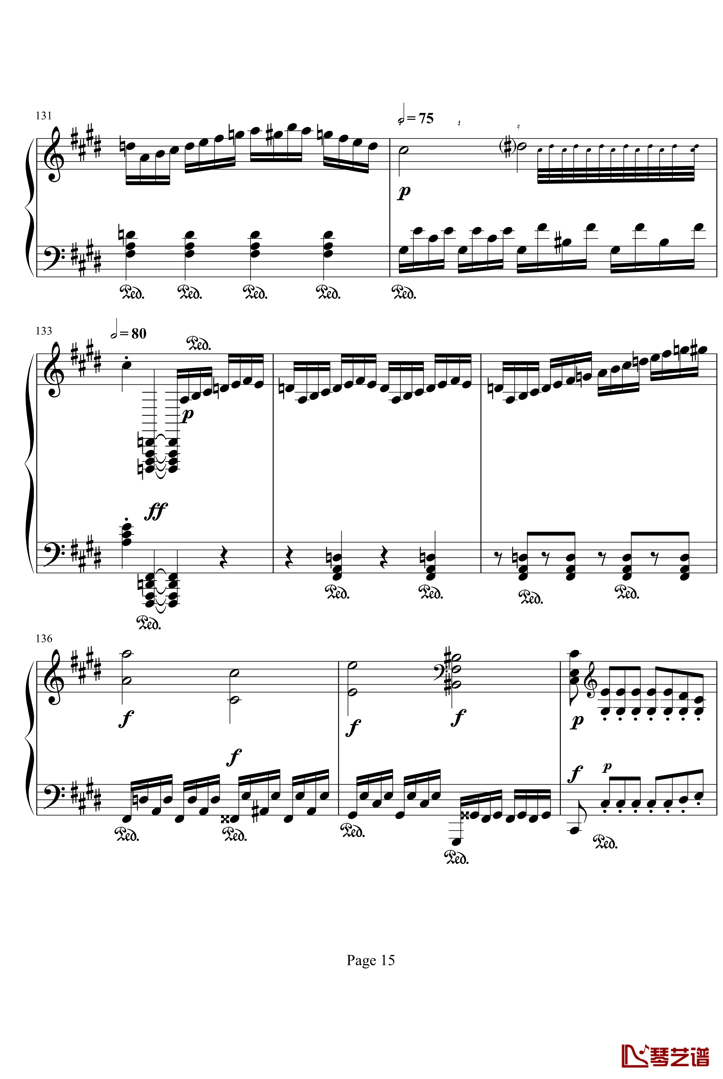 月光第三乐章钢琴谱-贝多芬15