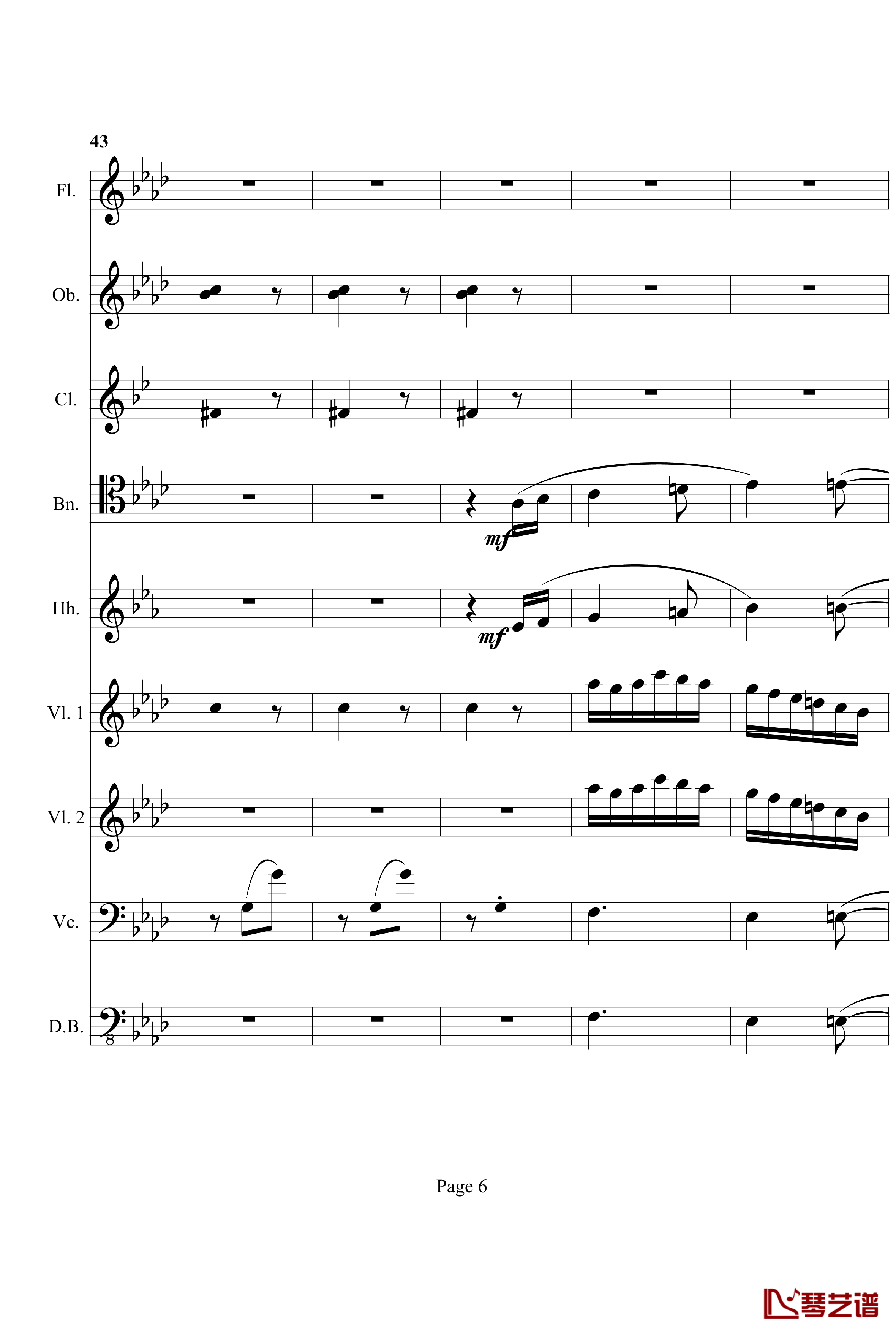 奏鸣曲之交响钢琴谱-第12首-Ⅱ-贝多芬-beethoven6