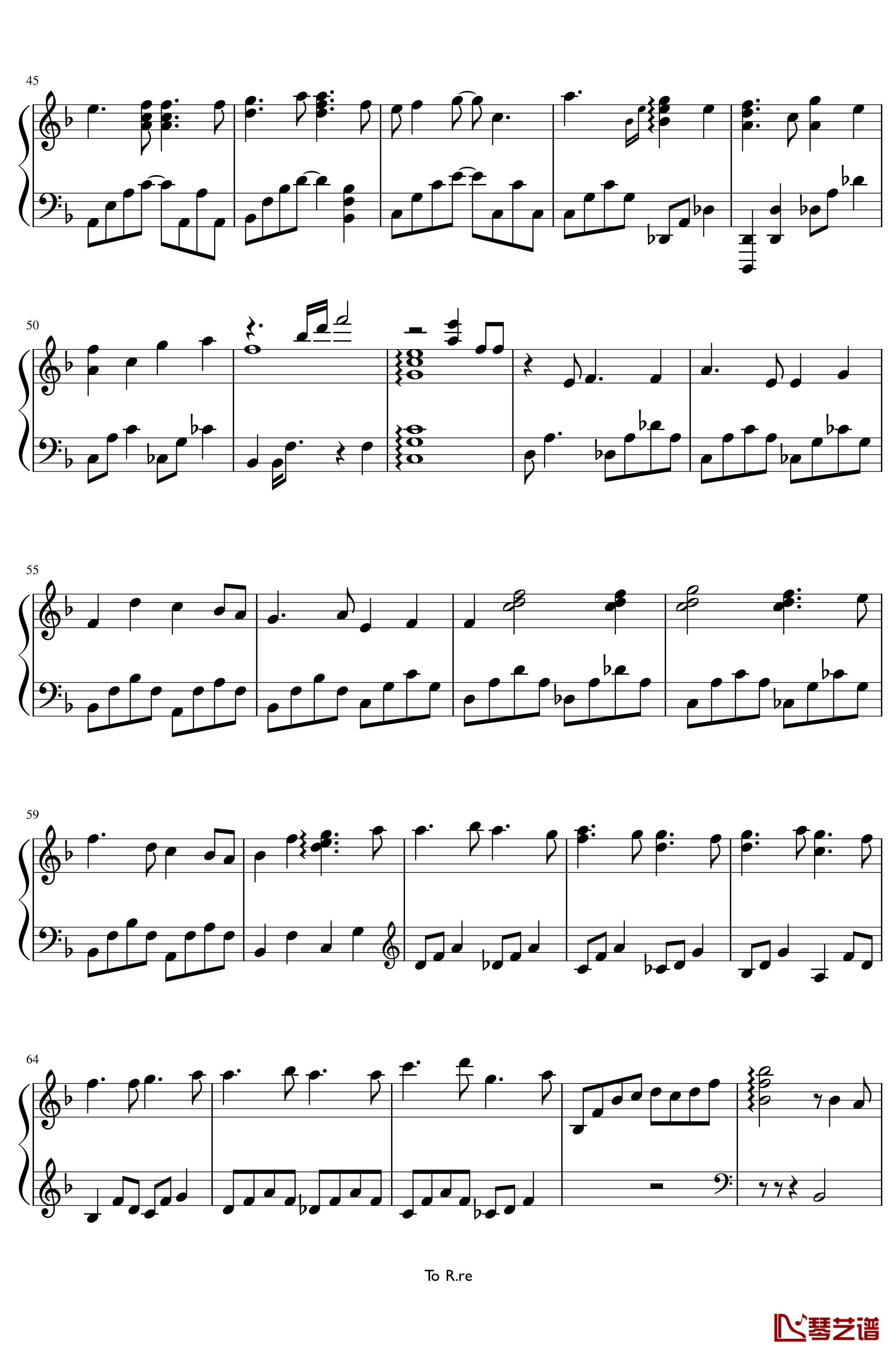 YUBIKIRI-GENMAN钢琴谱-Mili3