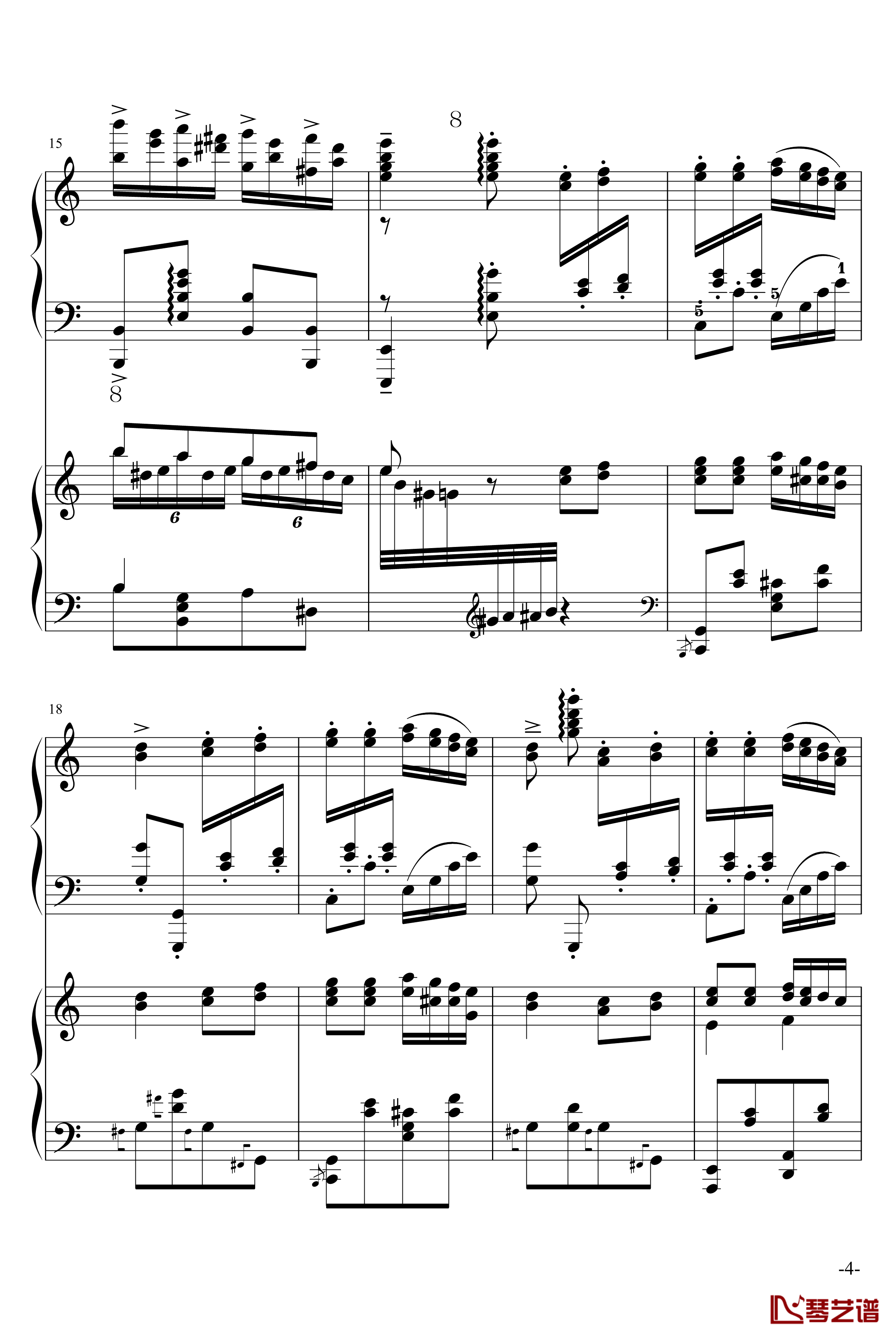 斗琴就找土耳其真实惠钢琴谱-修改-莫扎特4