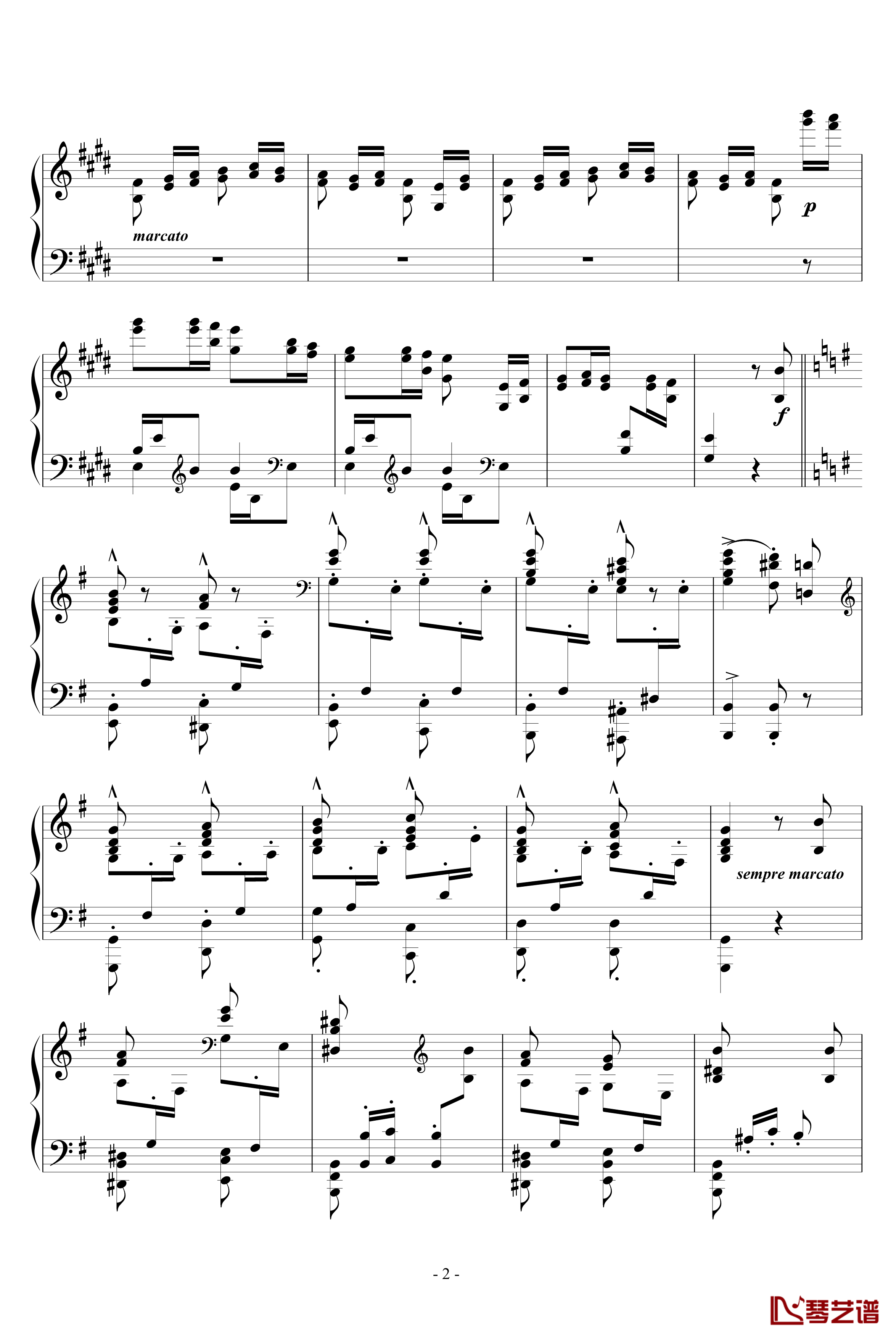 帕格尼尼练习曲5钢琴谱-李斯特2