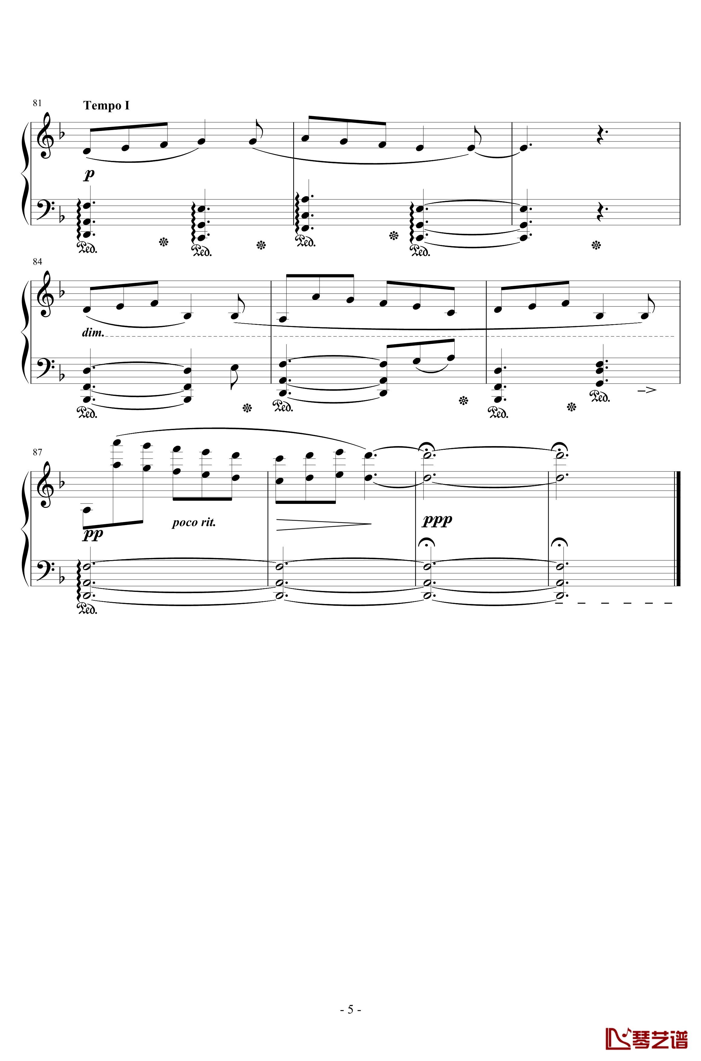 ロース·オフ·メイ钢琴谱-最终幻想5