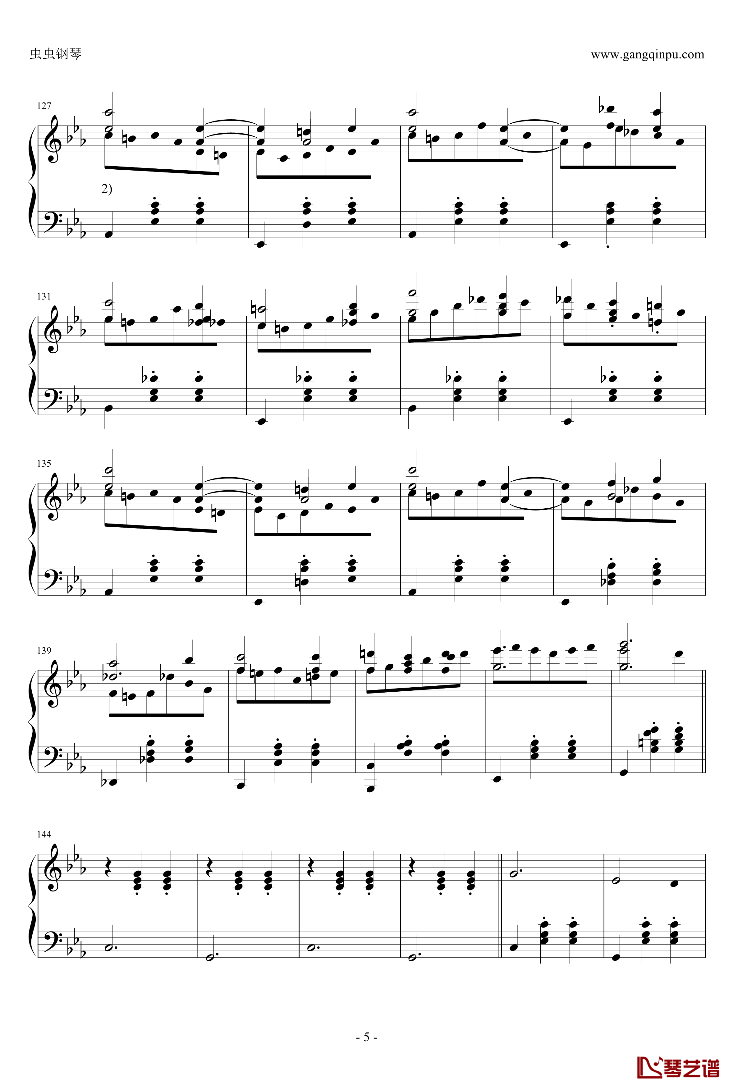 第二圆舞曲钢琴谱-肖斯塔科维奇5