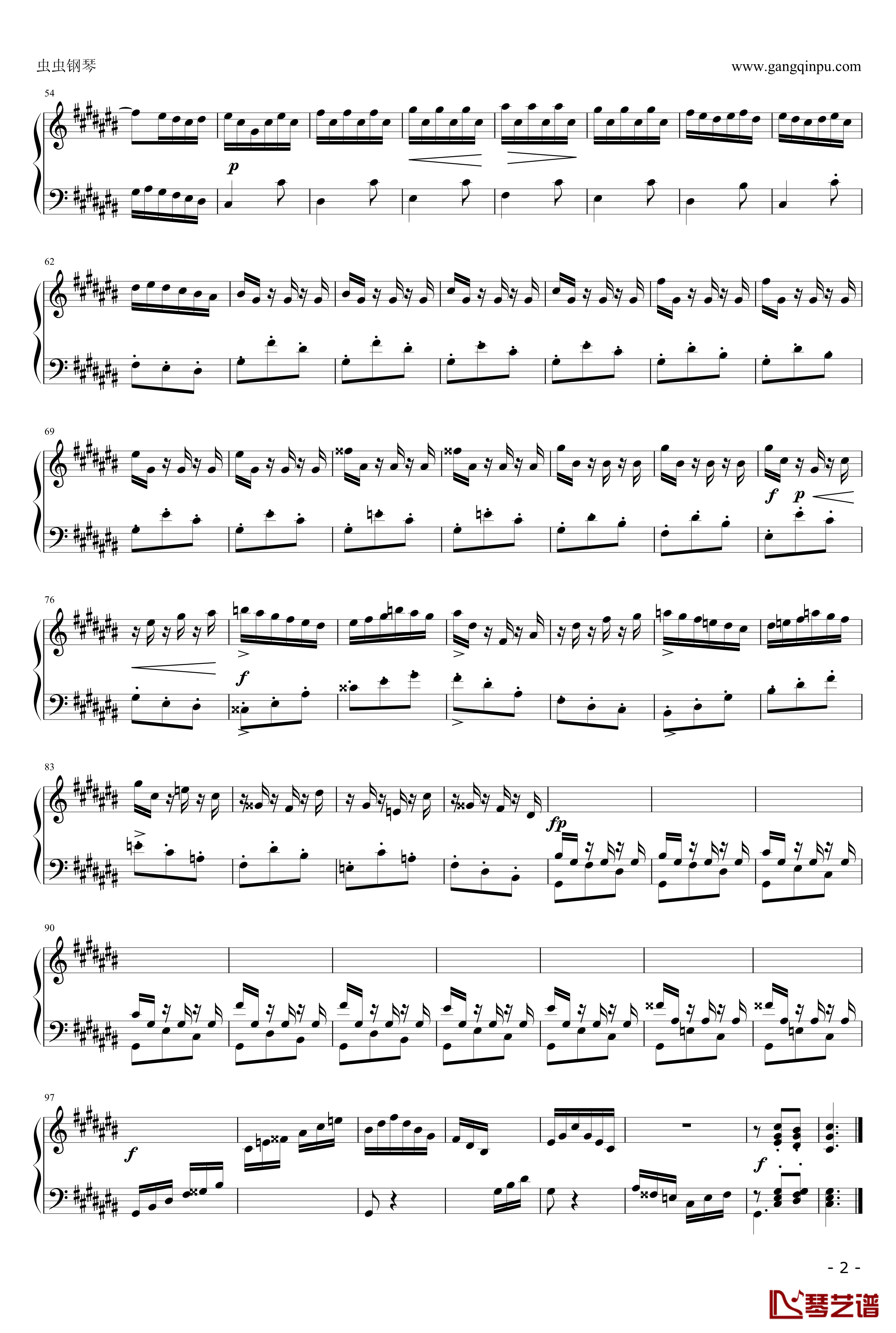 前奏曲-平均律第3首钢琴谱-奥芬巴赫-BWV8482