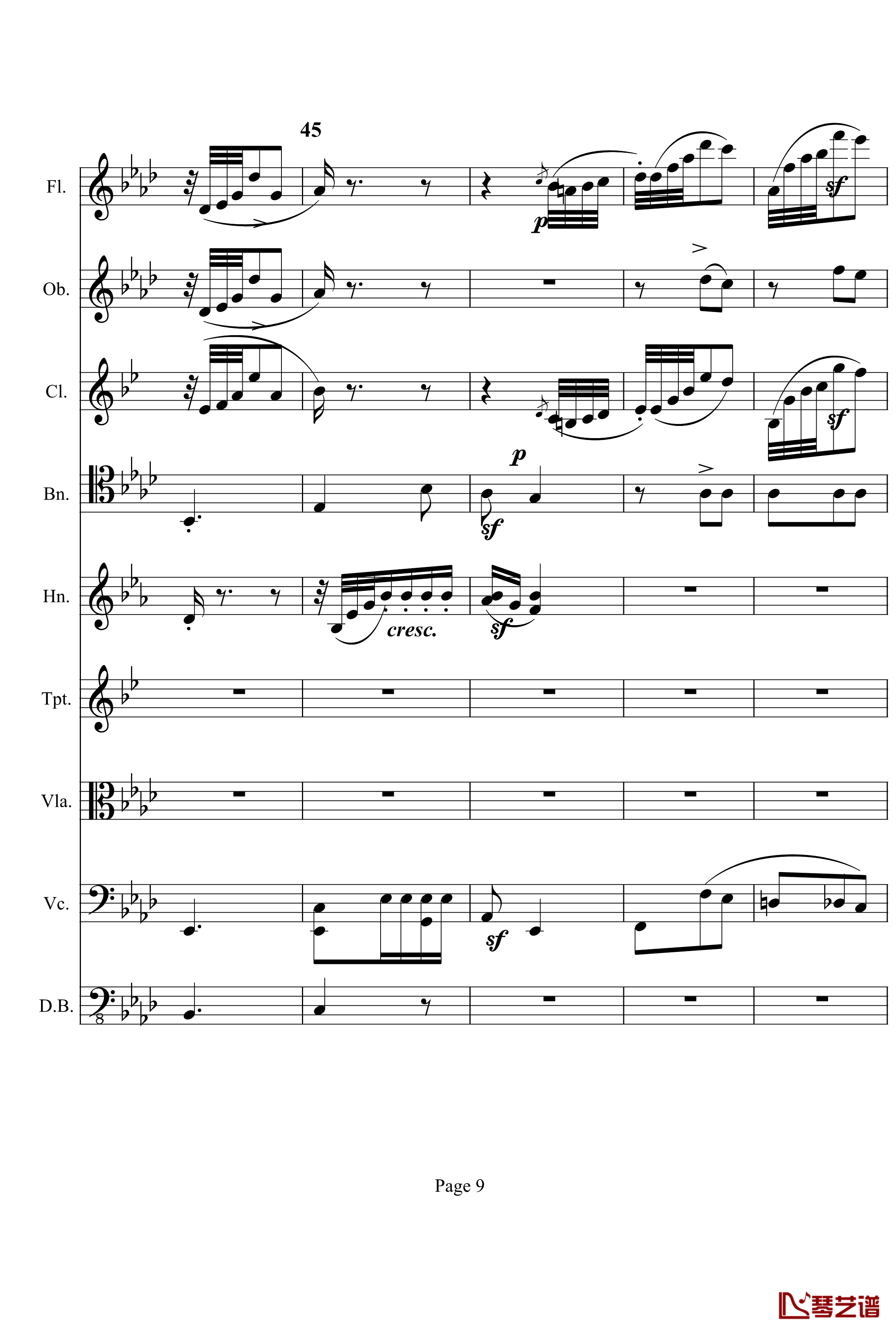 奏鸣曲之交响钢琴谱-第12首-Ⅰ-贝多芬-beethoven9