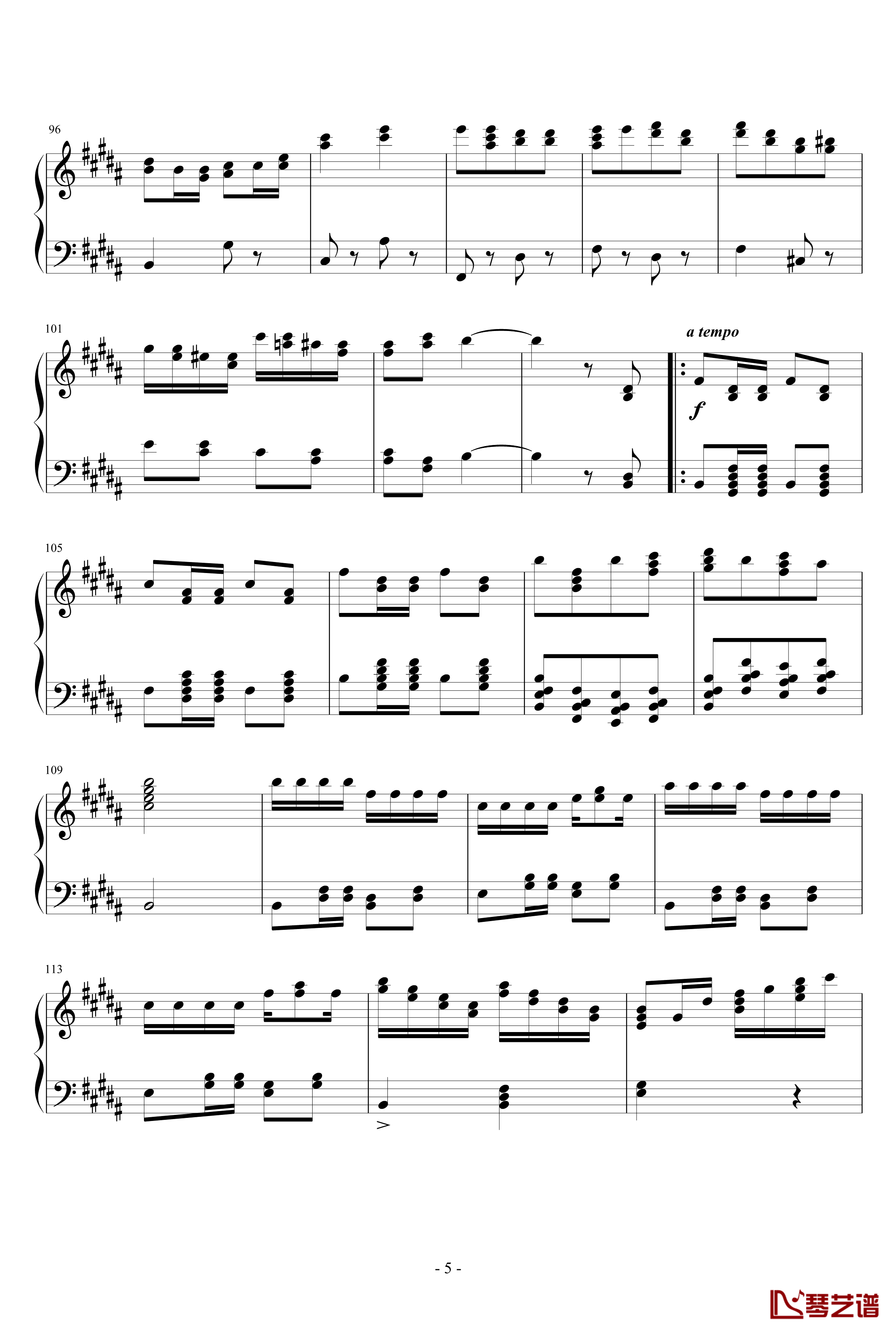 Tetris March钢琴谱-bamaf5