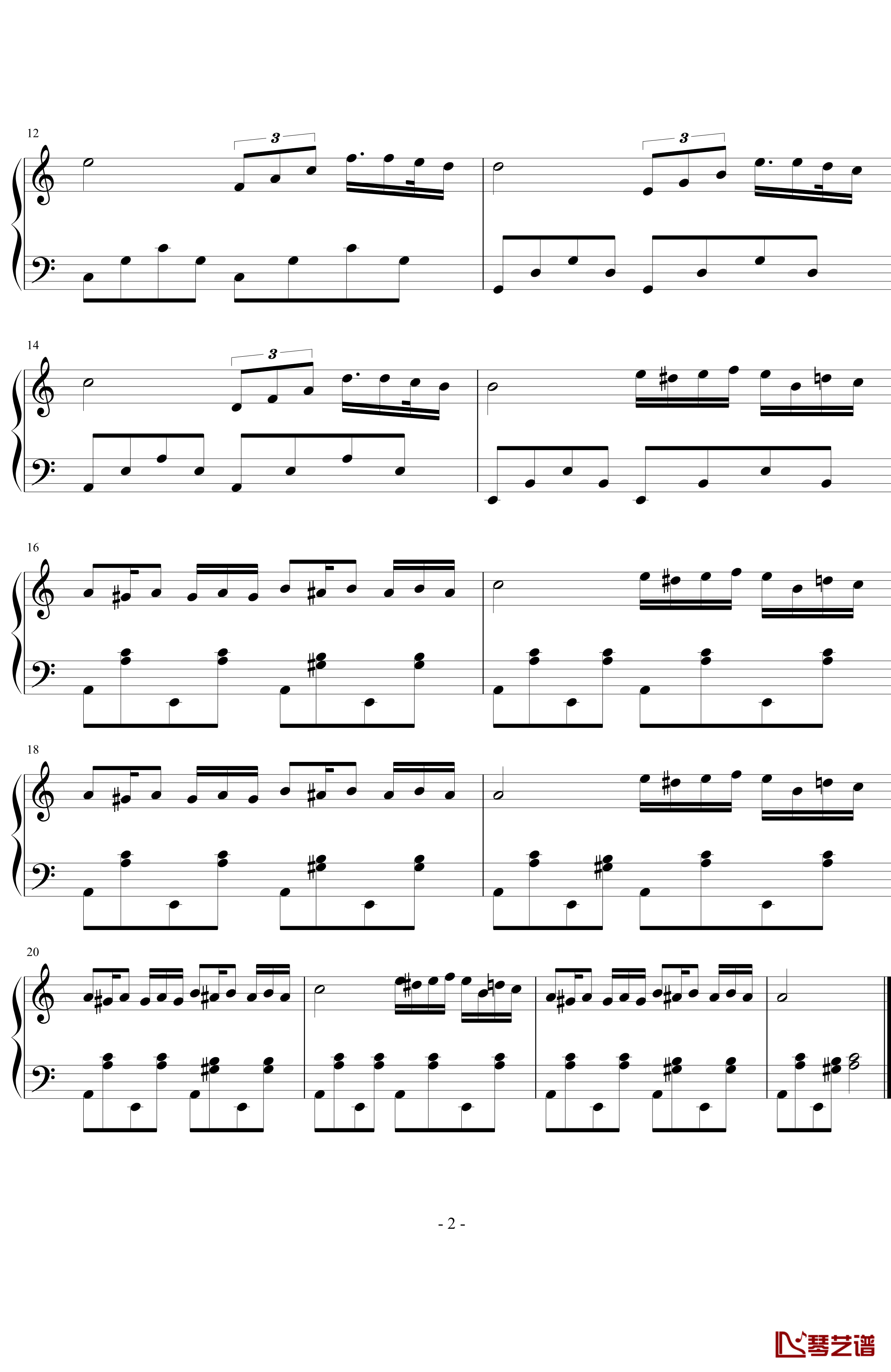 乱弹爱丽丝钢琴谱-贝多芬-beethoven2