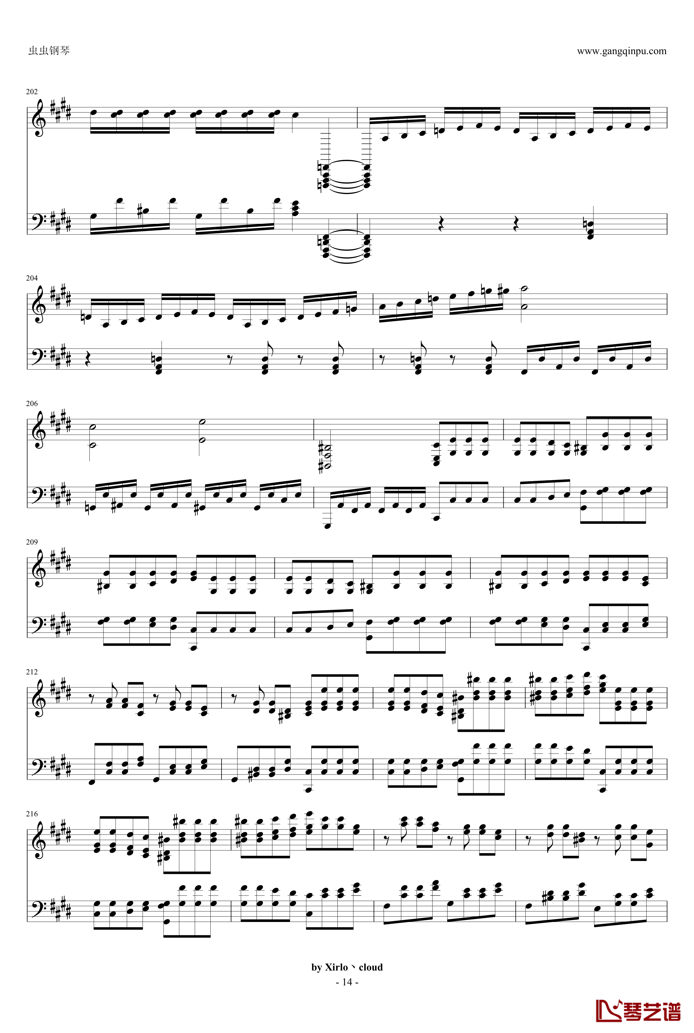 月光奏鸣曲钢琴谱-改编版-贝多芬-beethoven14