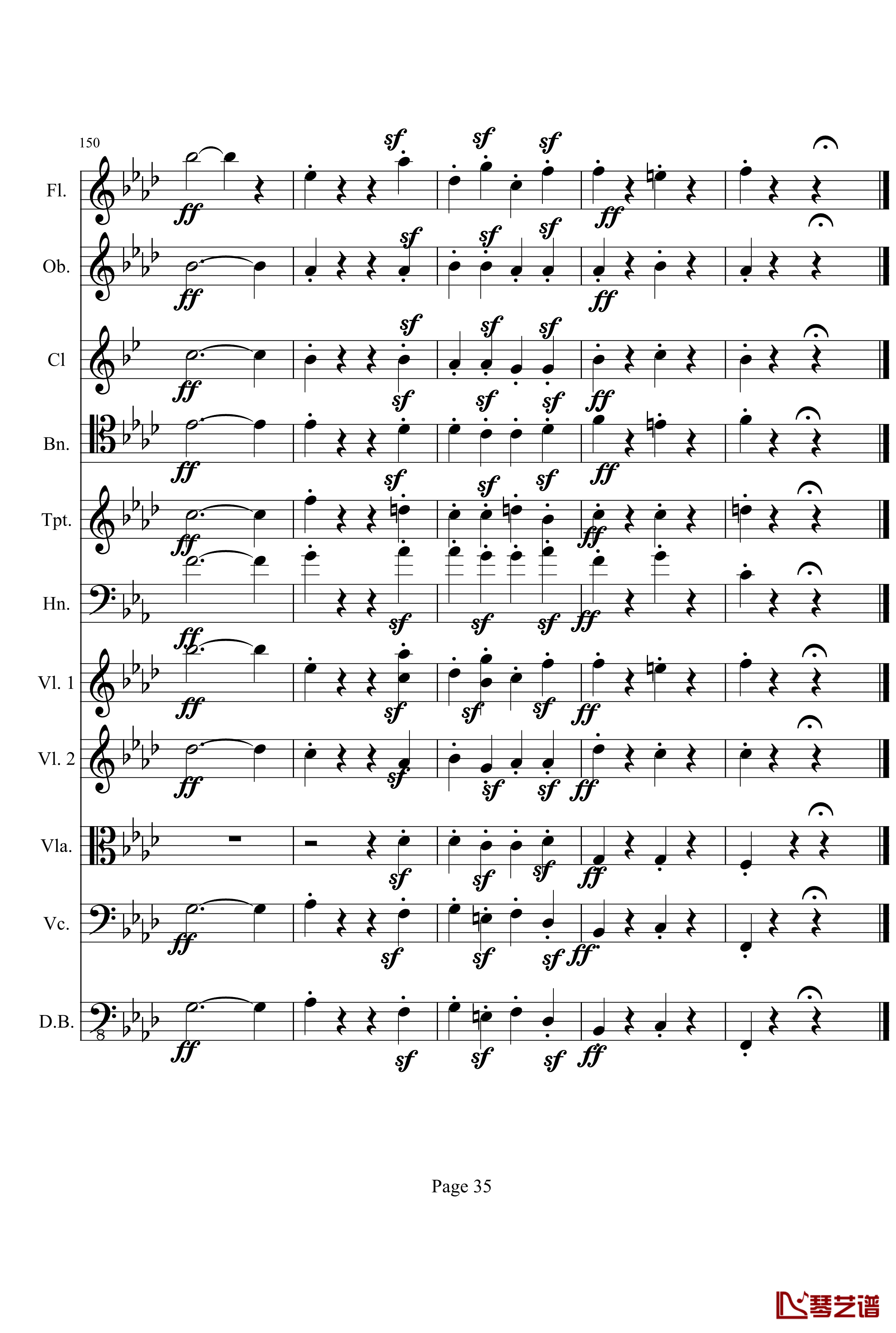 奏鸣曲之交响钢琴谱-第1首-Ⅰ-贝多芬-beethoven35
