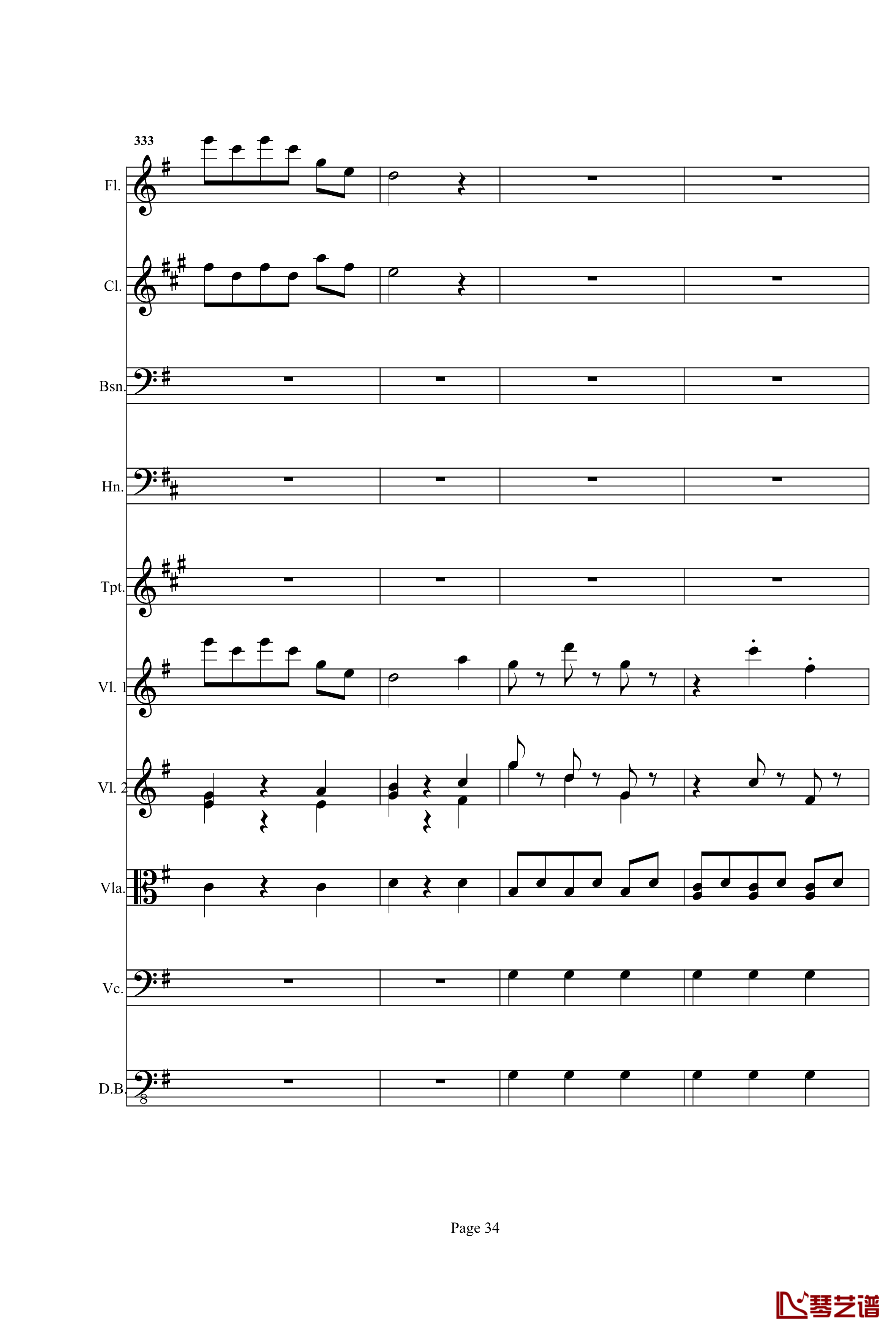 奏鸣曲之交响钢琴谱-第25首-Ⅰ-贝多芬-beethoven34
